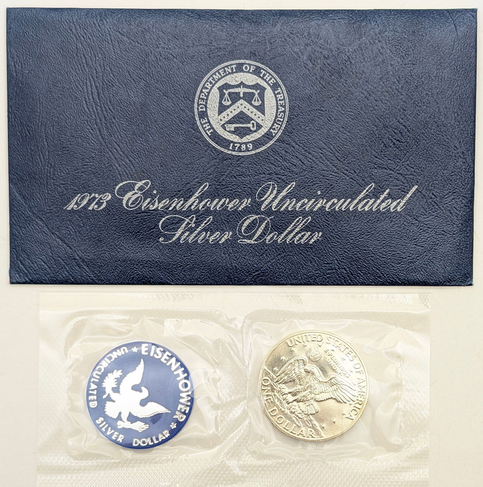 1973 Eisenhower " Ike" Uncirculated Silver Dollar - 2