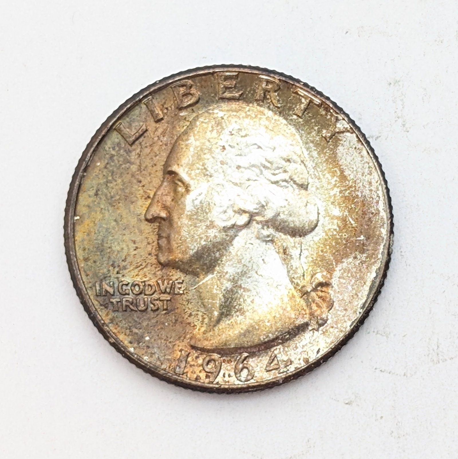 1964 Silver Washington Quarter - Toned (1 of 2)