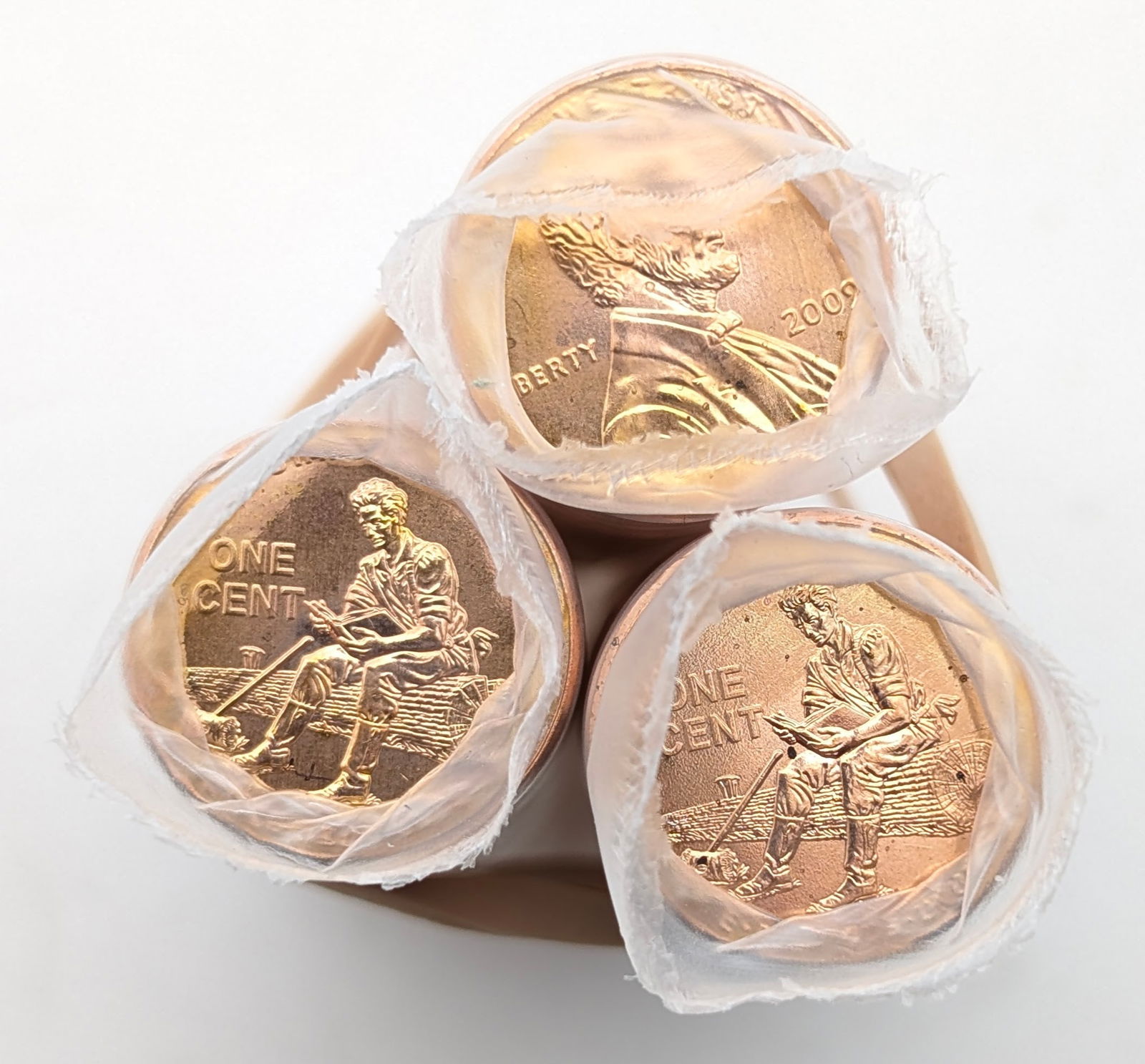 Lot of 3 Rolls of 50 (each) Lincoln Cents - BU - 2