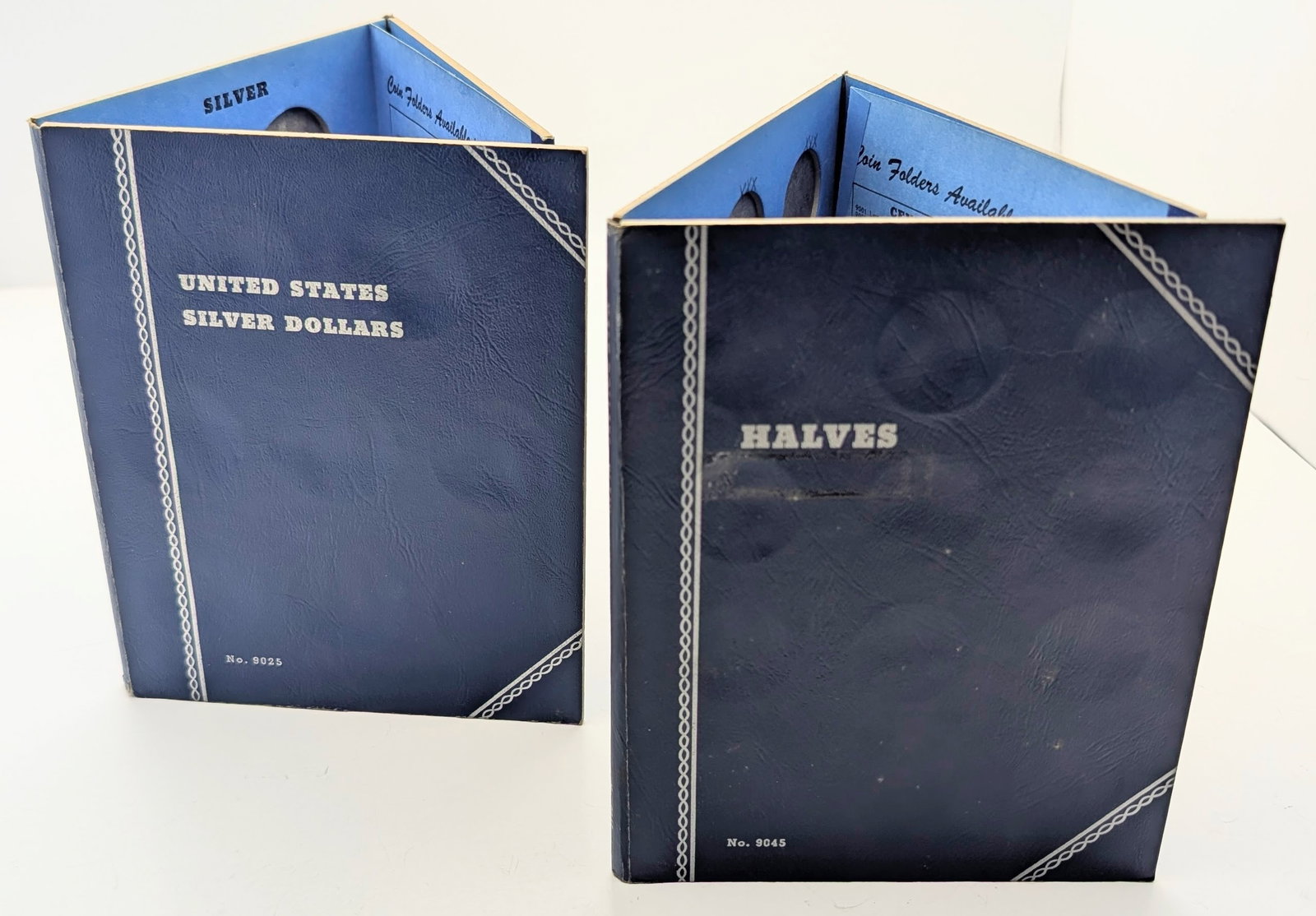 Lot of 2 Empty Coin Books - Silver Dollars & Halves (1 of 4)