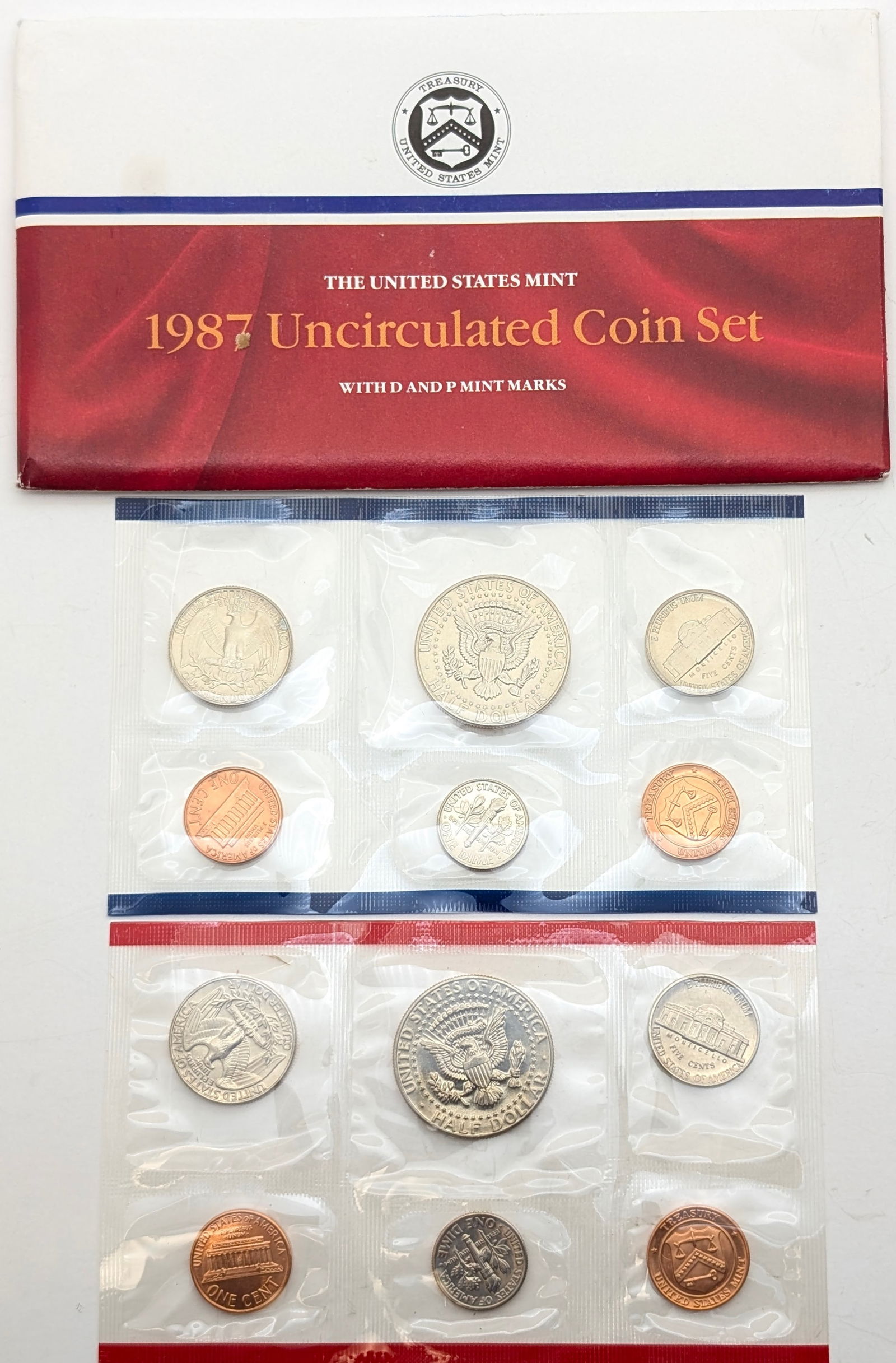 1987 US Mint Uncirculated Coin Set - 2