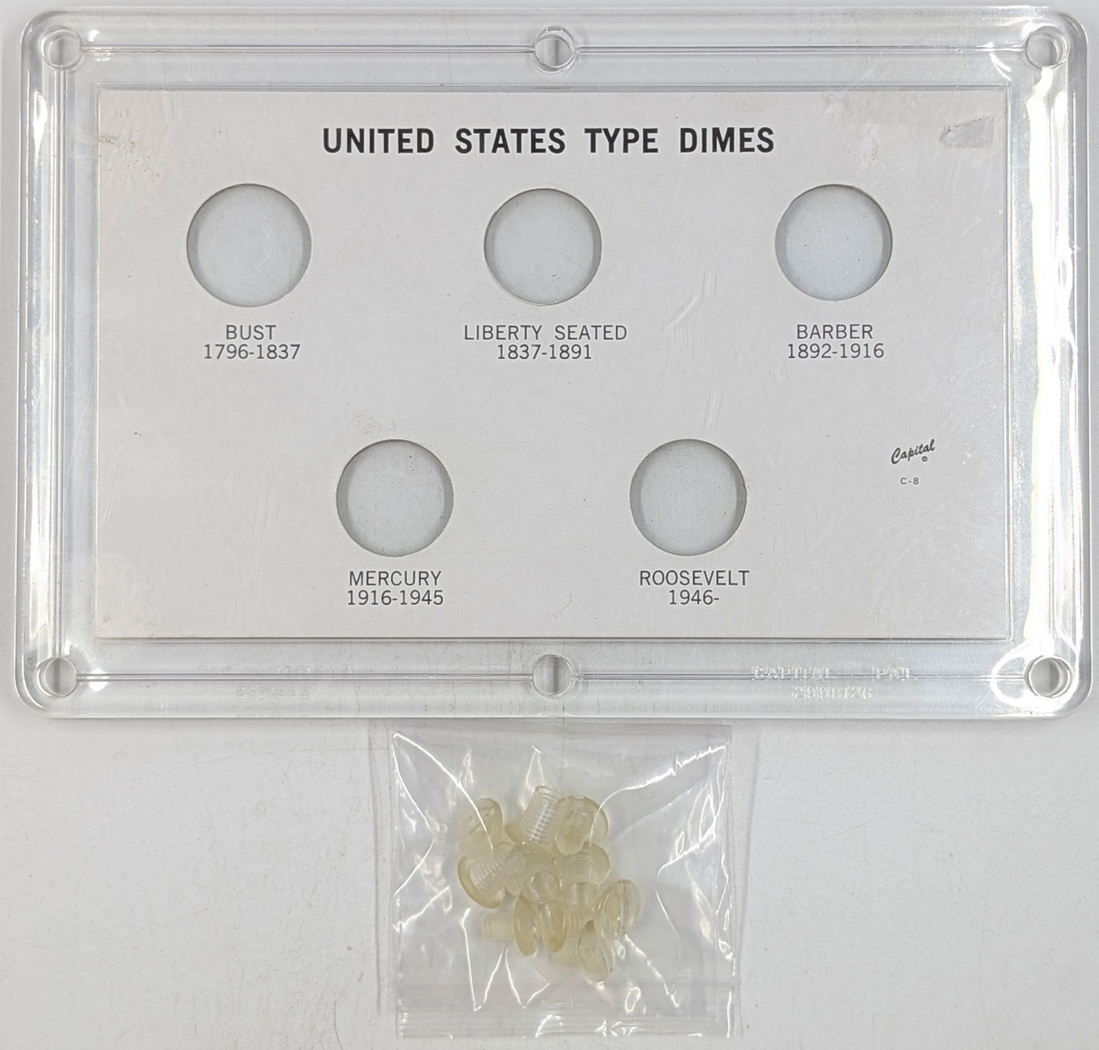 Capitol Case for US Type Set Dimes: Case 