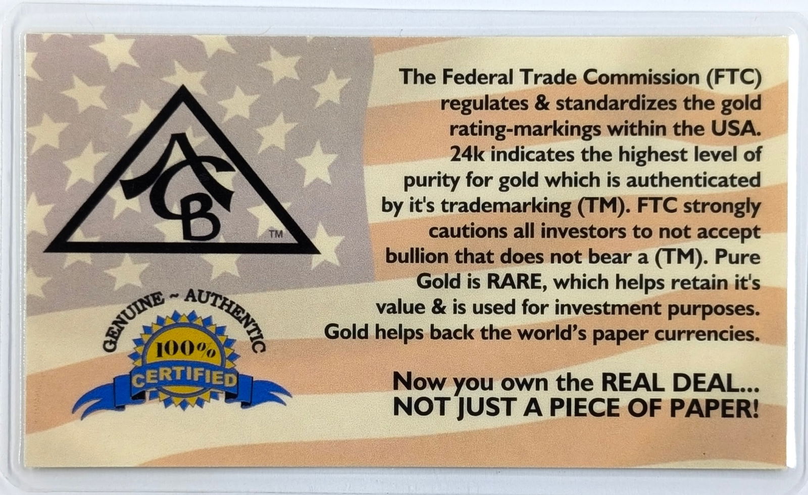 1/4 grain .999 Fine Gold - American Certified Bullion - 2