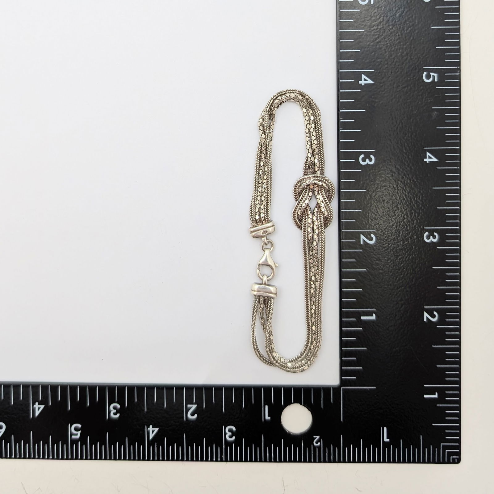 Italian Sterling Silver Knot Ladies Bracelet - 4