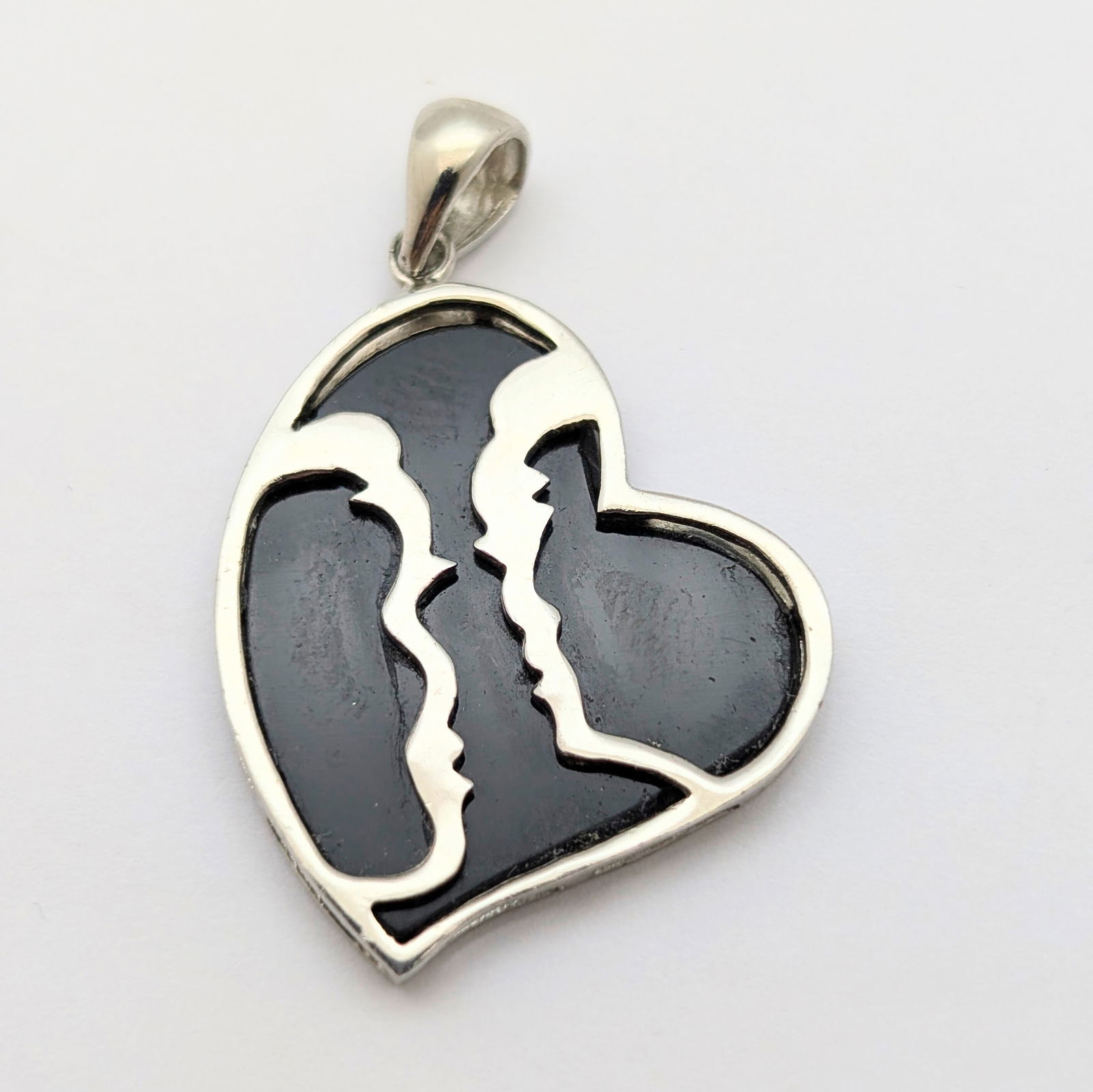 Lot of 2 Sterling Silver Heart Pendants - 2