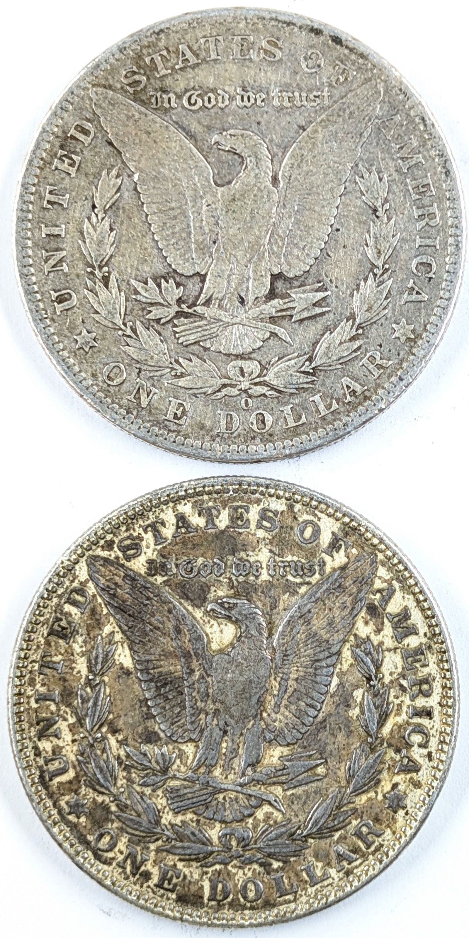 Lot of 2 Morgan Silver Dollars- 1901-O,1902 - 2