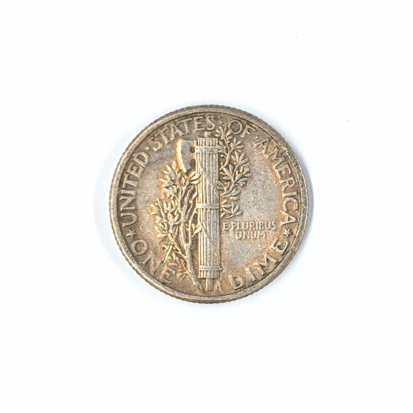 1926 Silver Mercury Dime- Toned on Reverse - 2