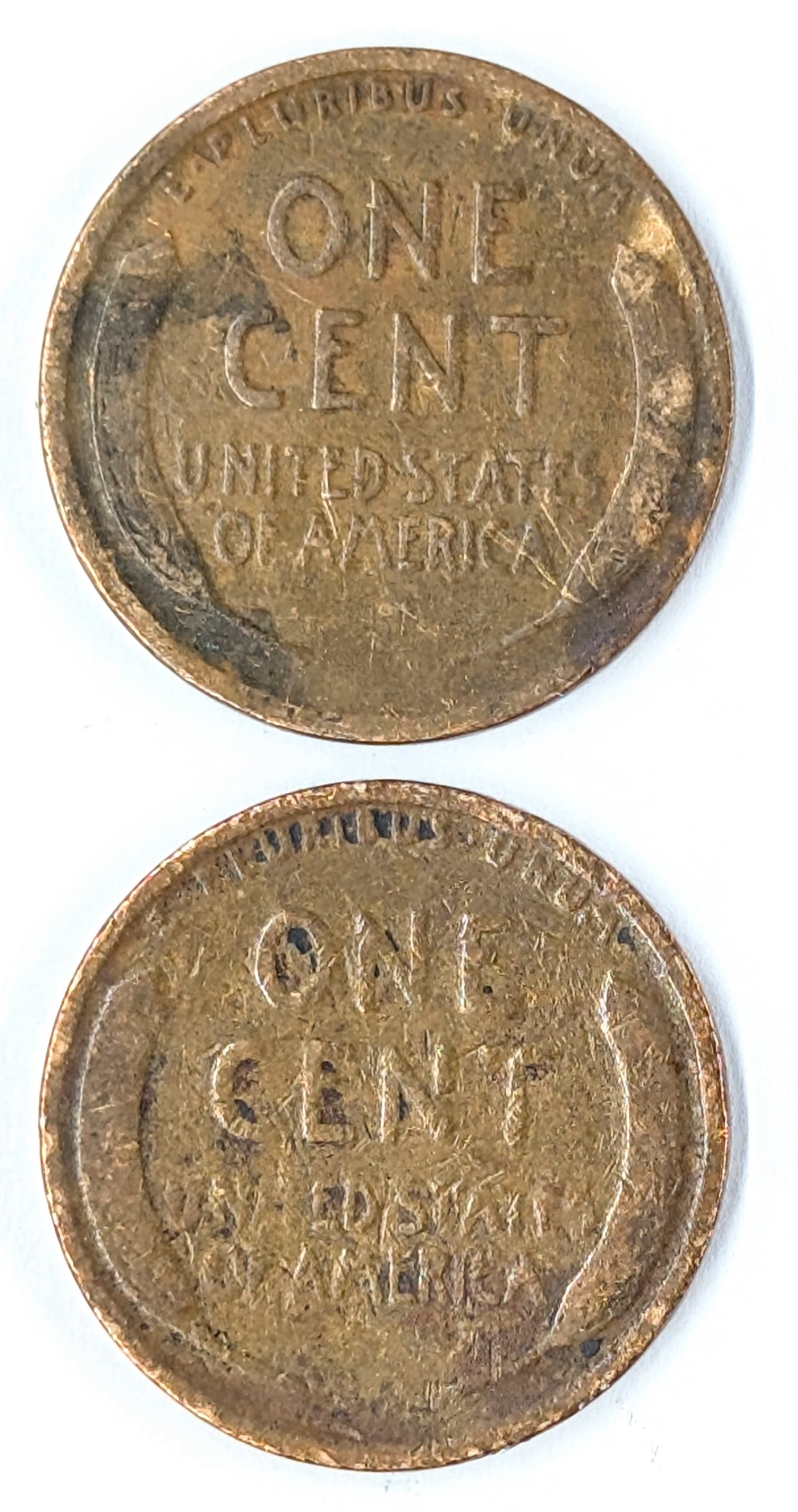 Lot of 2 Wheat Cents - 1916, 1917 - 2