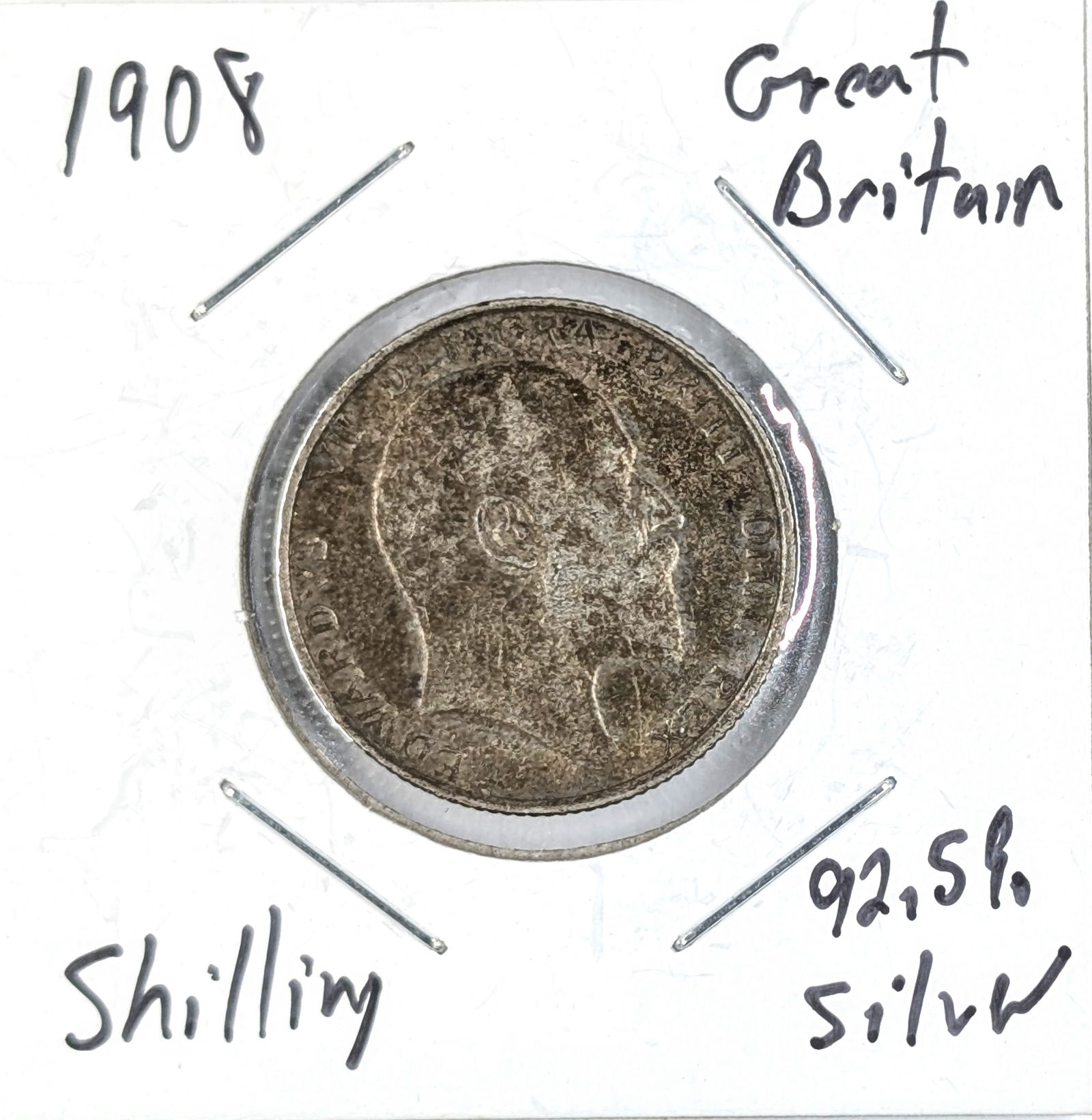 1908 Silver Shilling- Great Britain (1 of 2)
