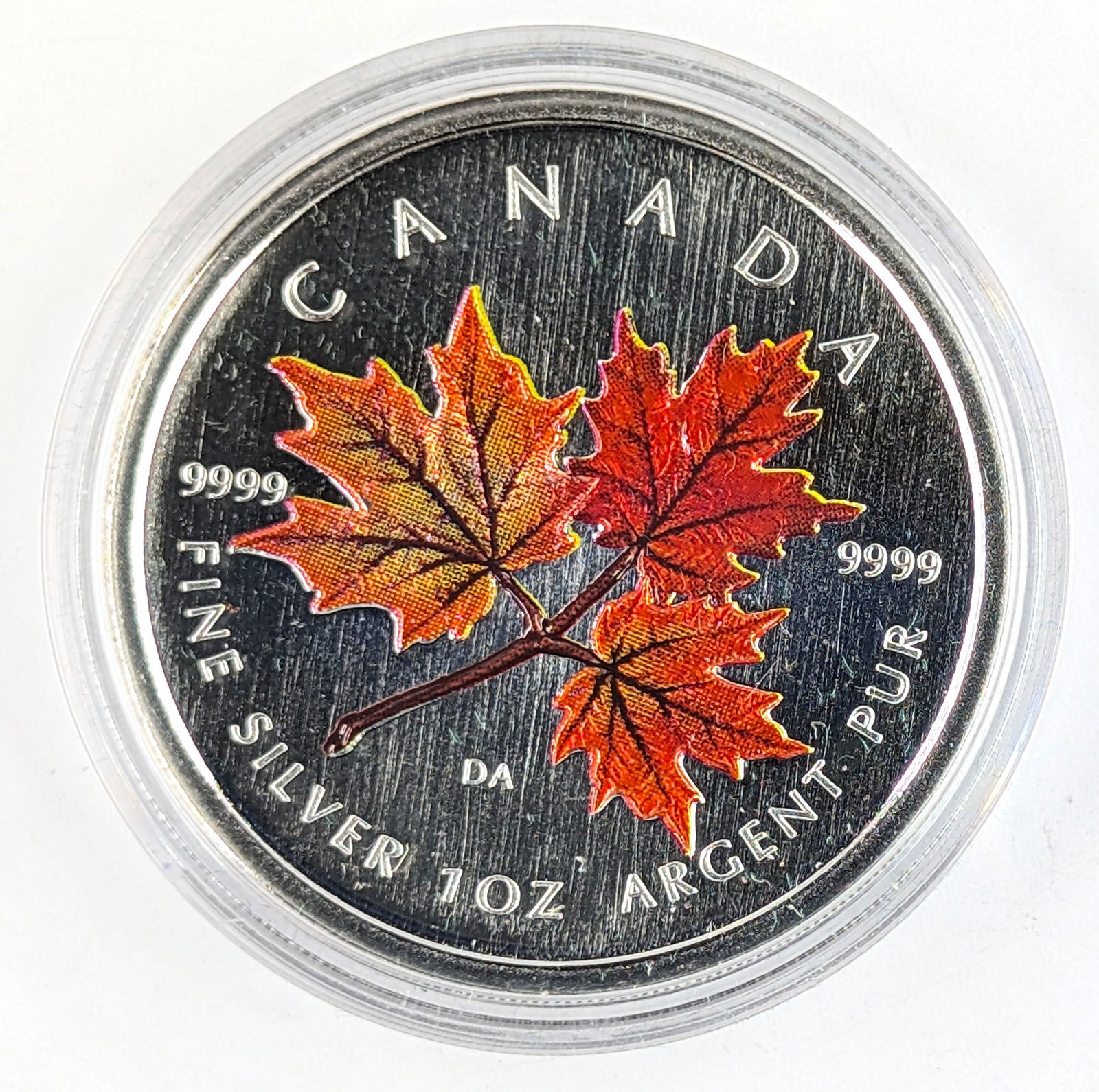 2001 Silver Canadian Maple Leaf 5 Dollar Coin- Colorized - 2