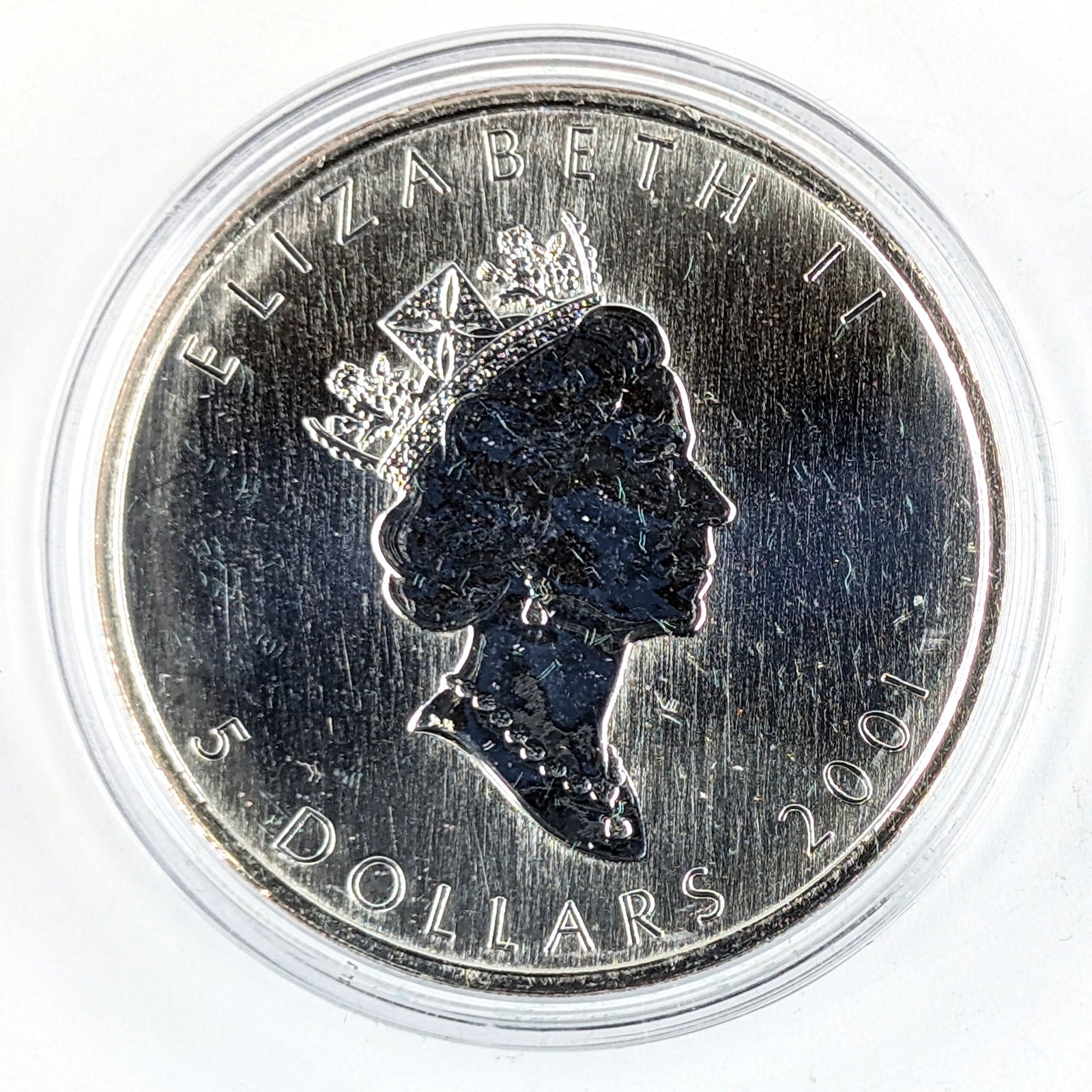 2001 Silver Canadian Maple Leaf 5 Dollar Coin- Colorized - 3