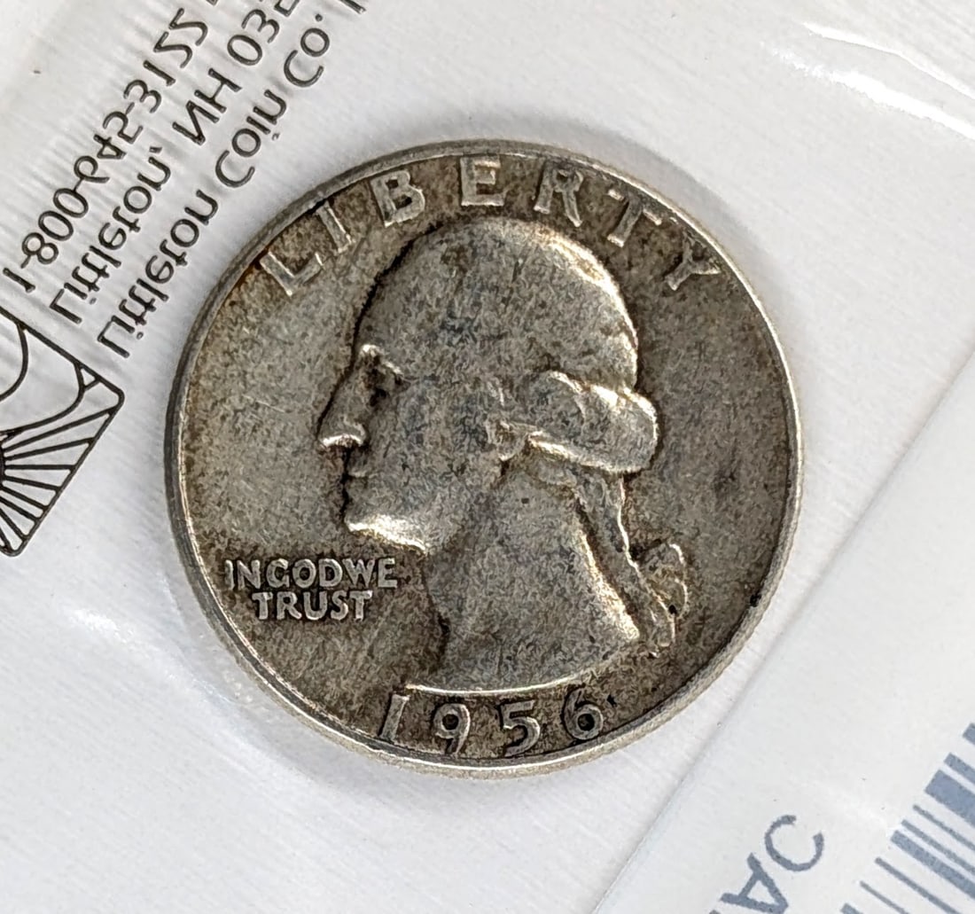 Littleton Coin Co. 1956 Silver Washington Quarter- Average Circulated - 2