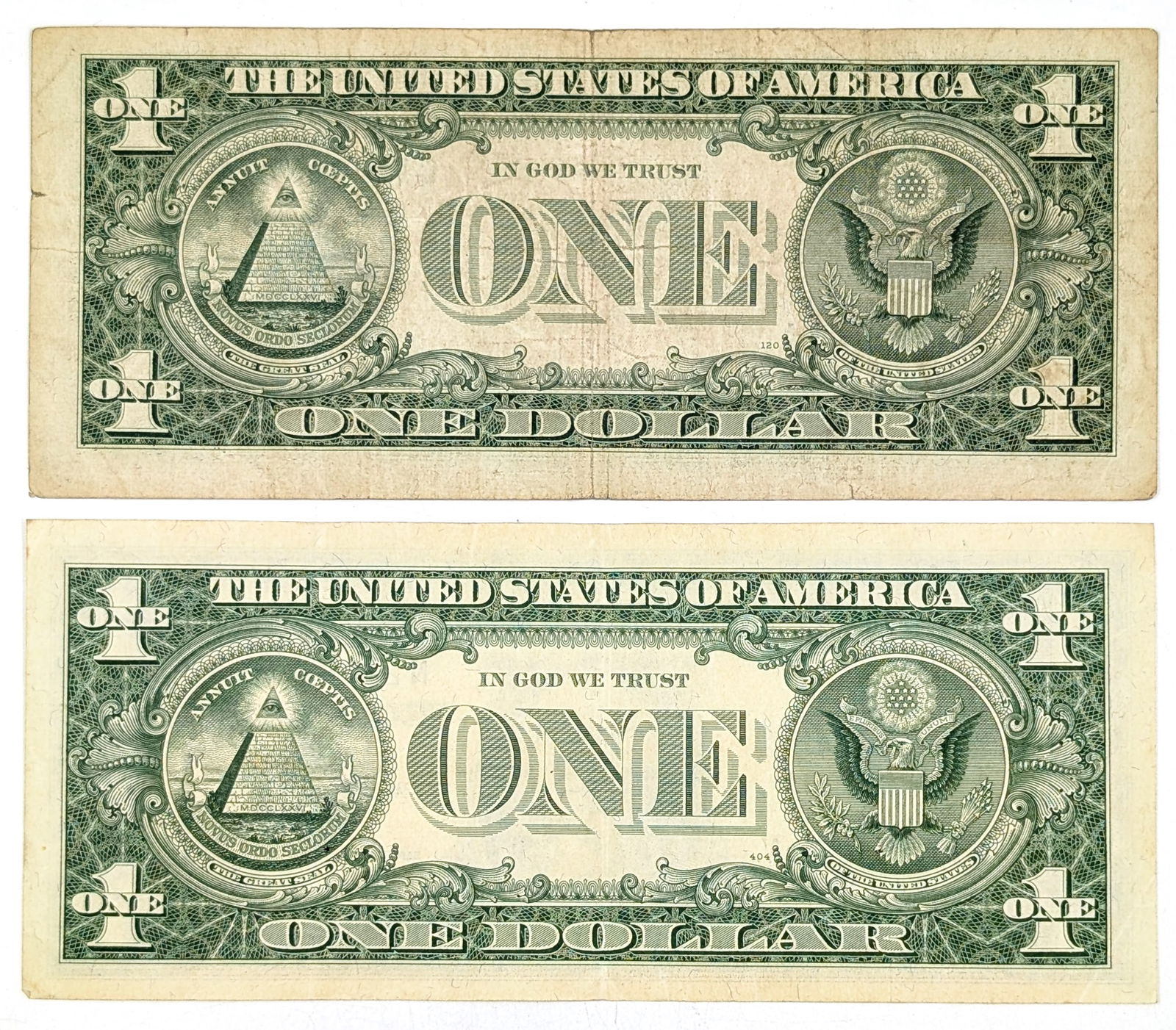 Lot of 2 1957 $1 Notes - Silver Certificates - 2