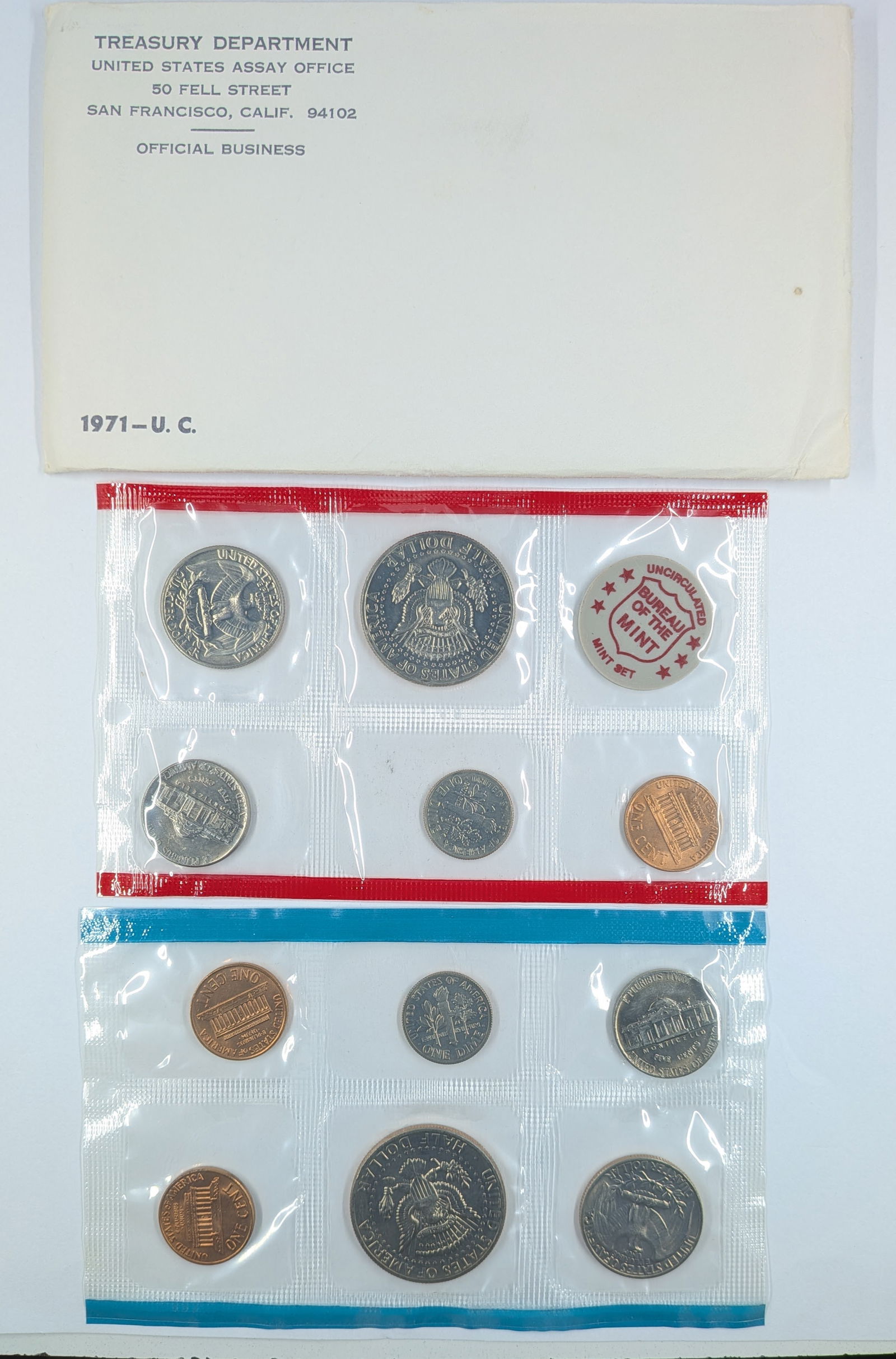 1971 US Mint Uncirculated Coin Set - 2