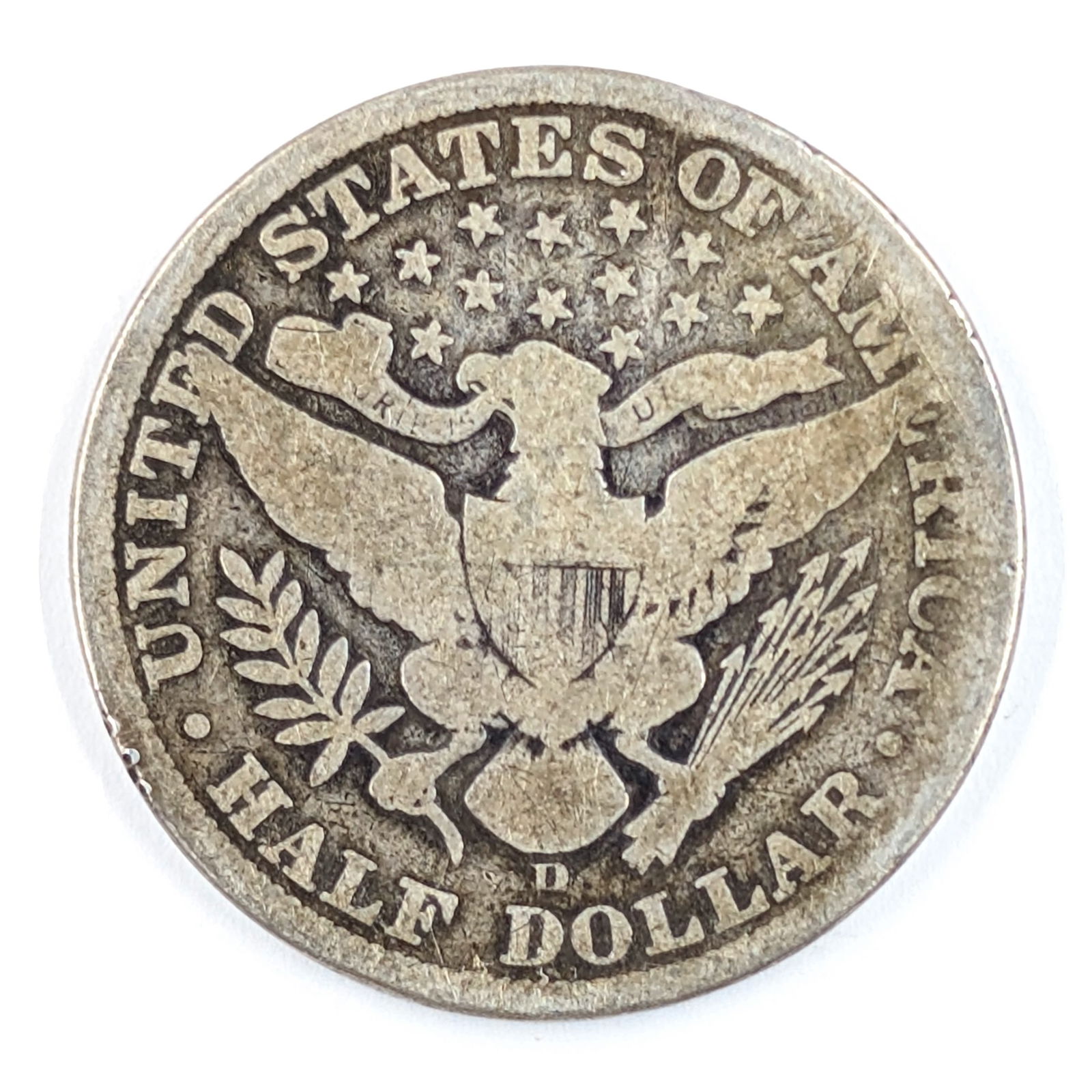 1908-D Silver Barber Half Dollar - 2