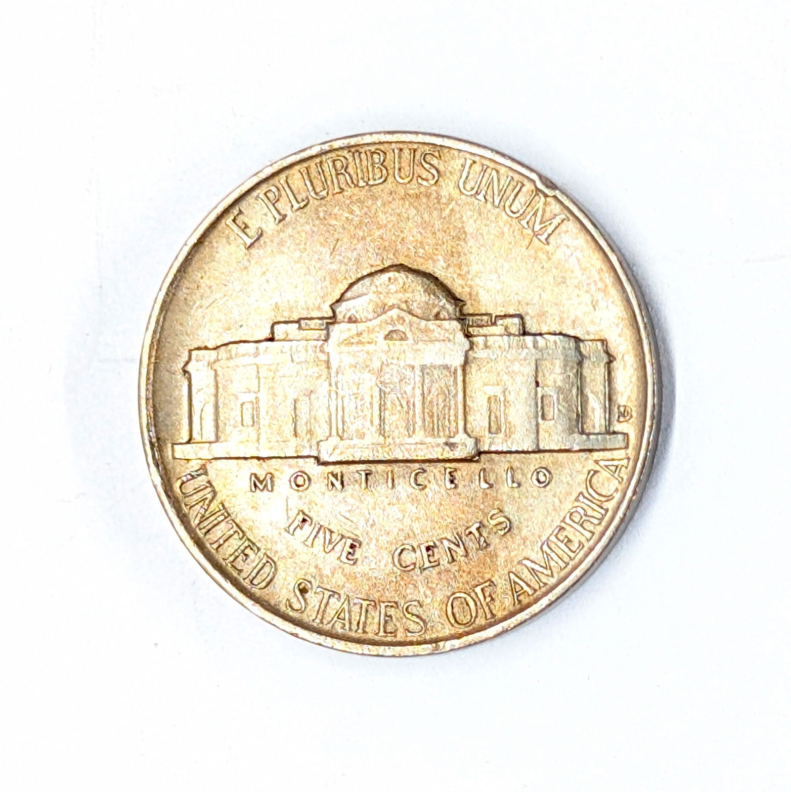 1942-D Silver War Nickel - 35% Silver- KEY DATE- Toned - 2