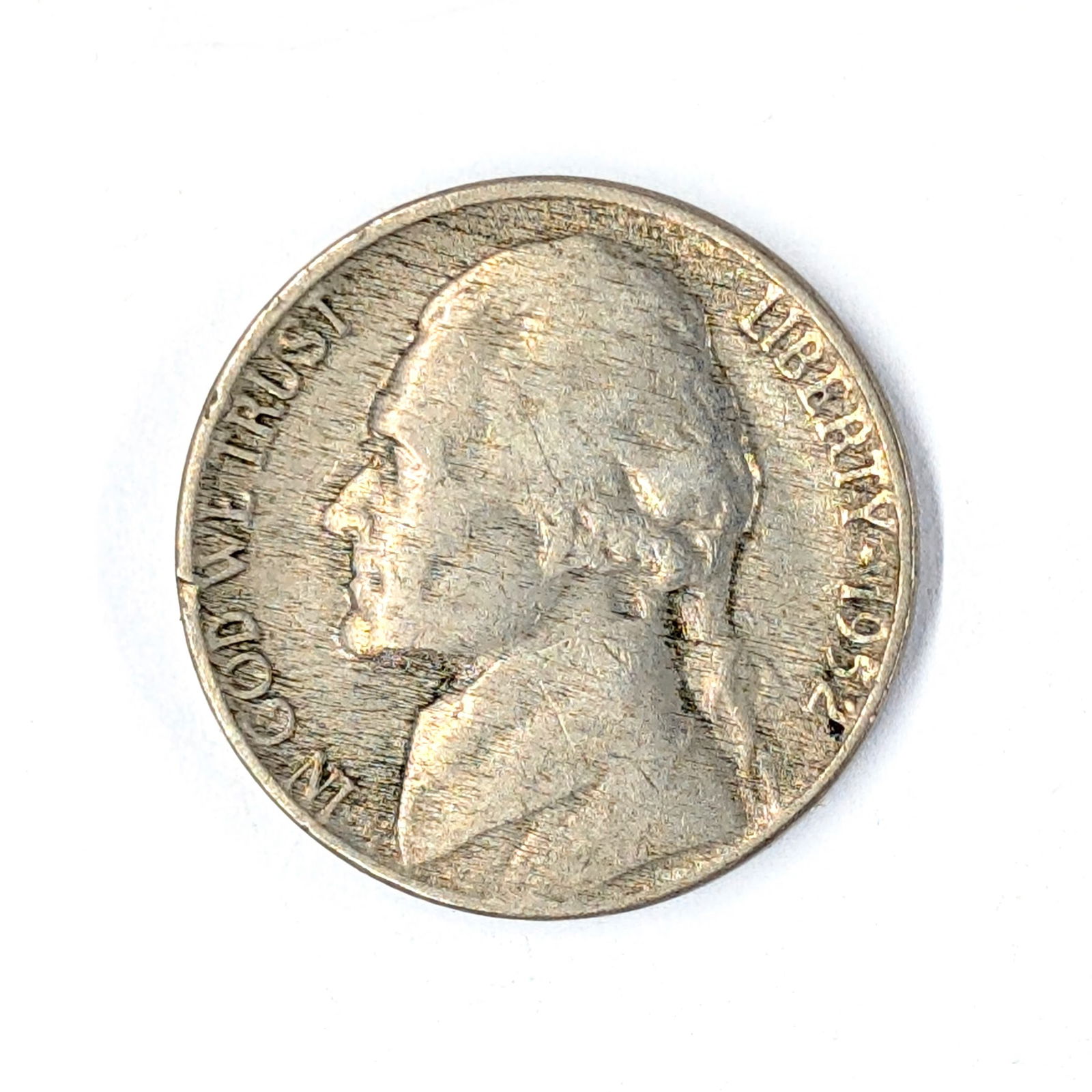 1952 Error Jefferson Nickel- Die Break Rim (1 of 2)