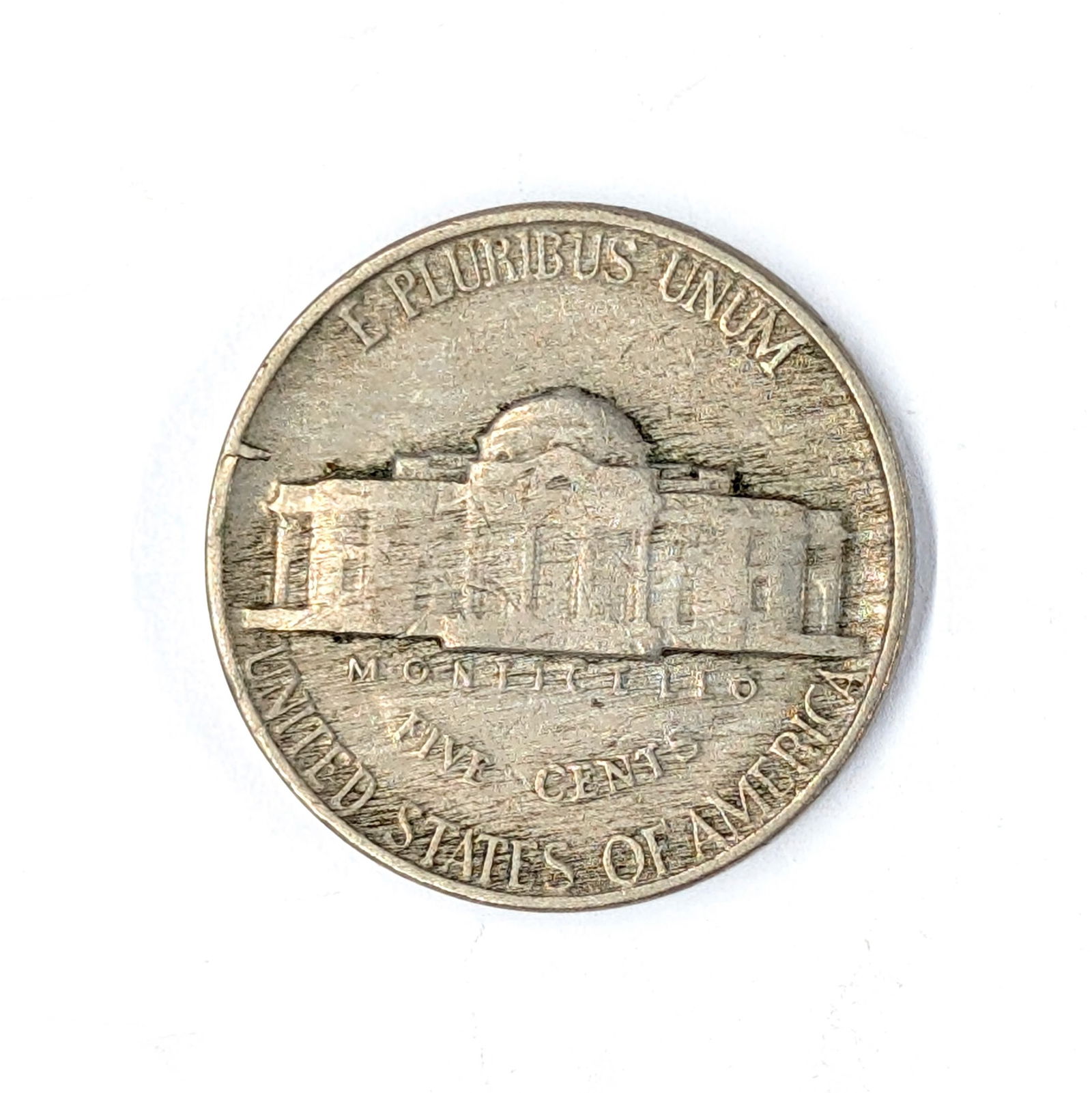 1952 Error Jefferson Nickel- Die Break Rim - 2