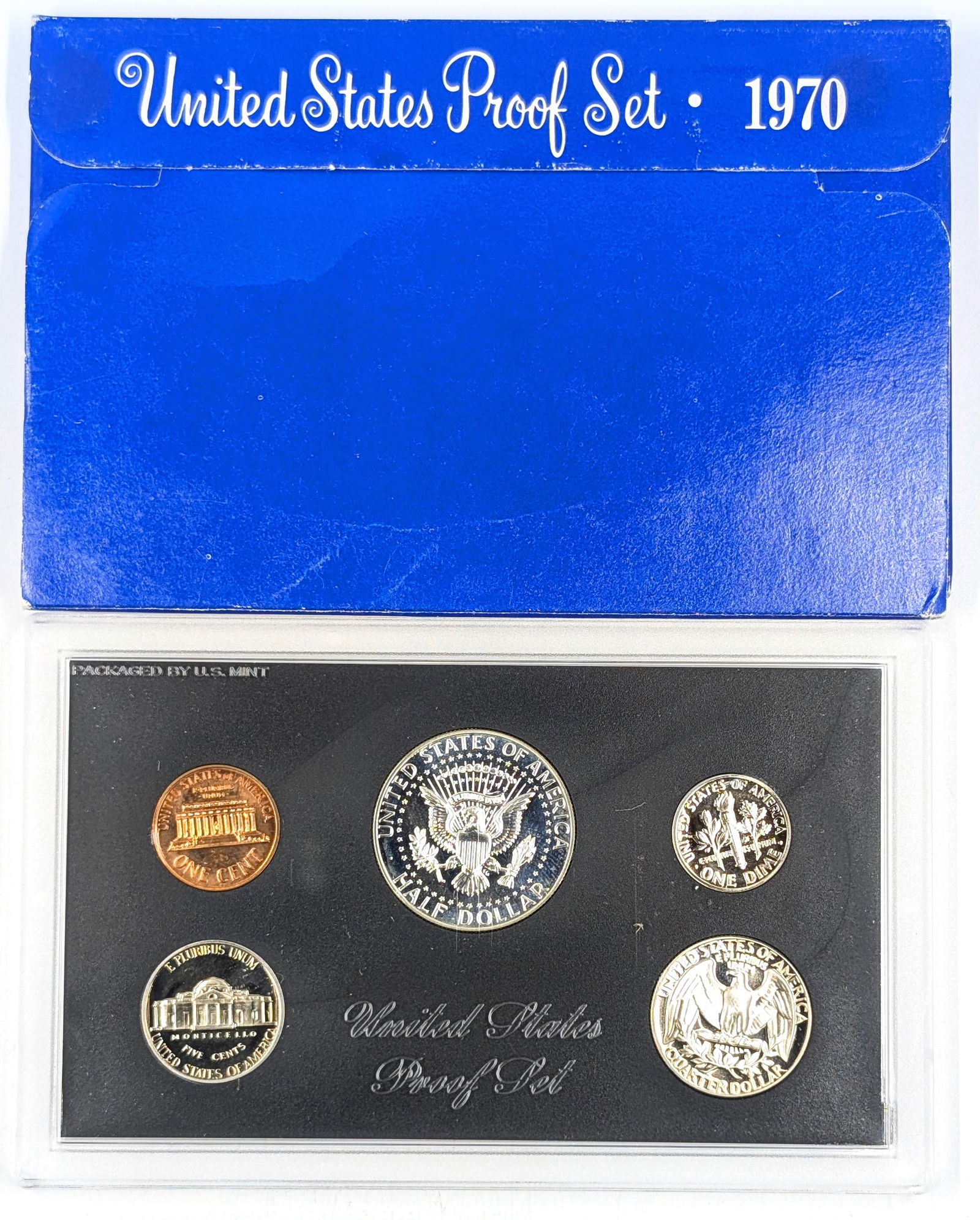 1970 US Mint Proof Set w/ Silver JFK Half - 2