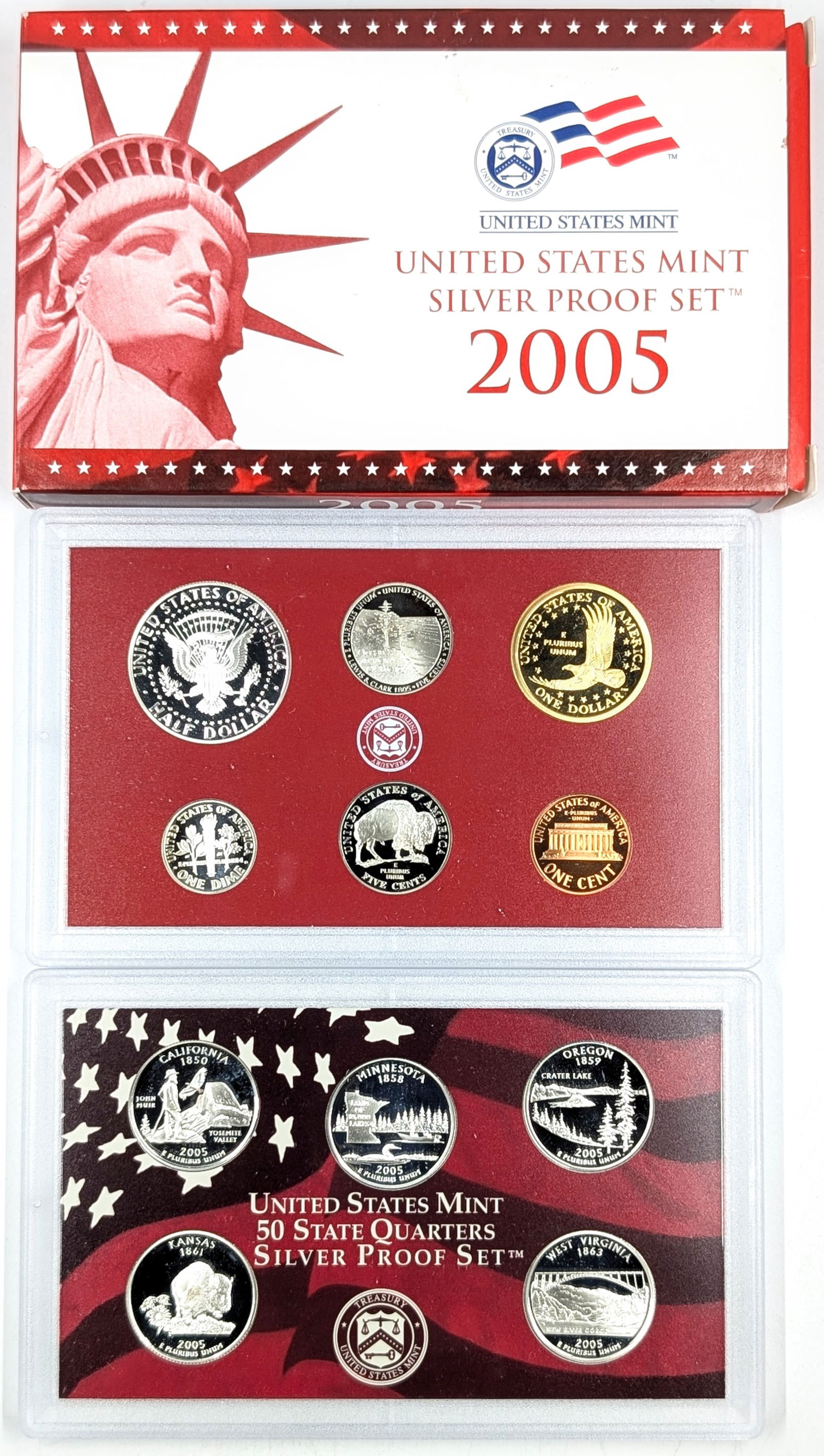 2005 US Mint Proof Silver Set - 2