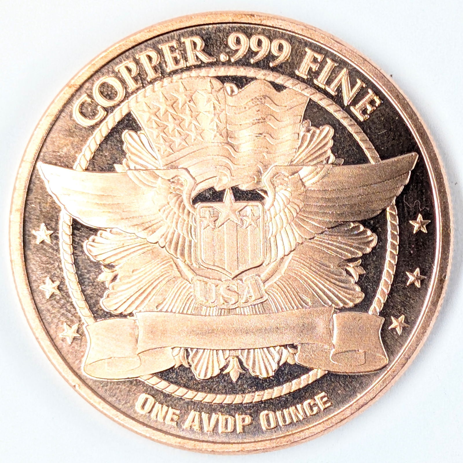 1 Ounce Fine .999 Copper Round- Liberty - 2