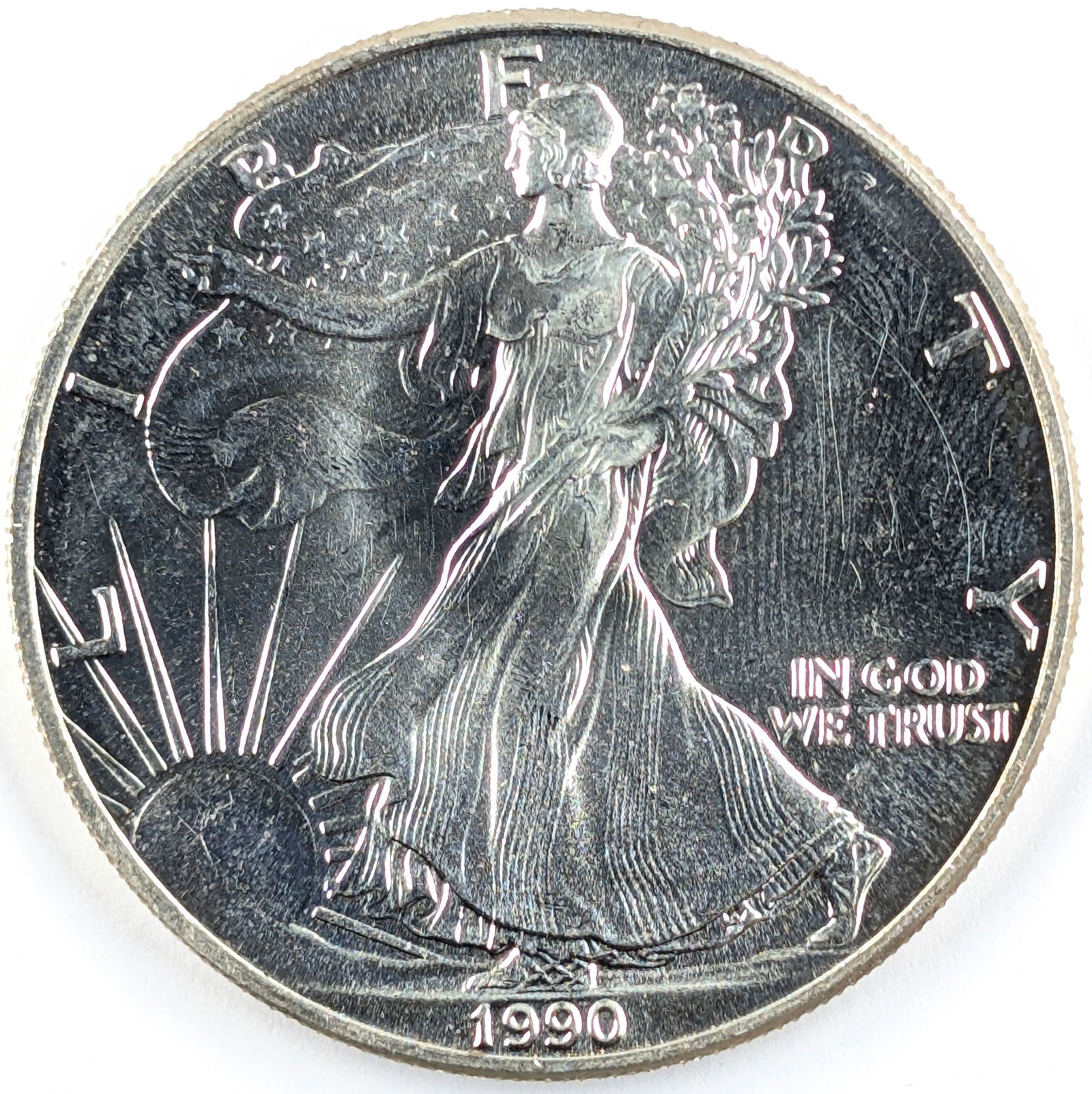 1990 American Silver Eagle Dollar (1 of 2)