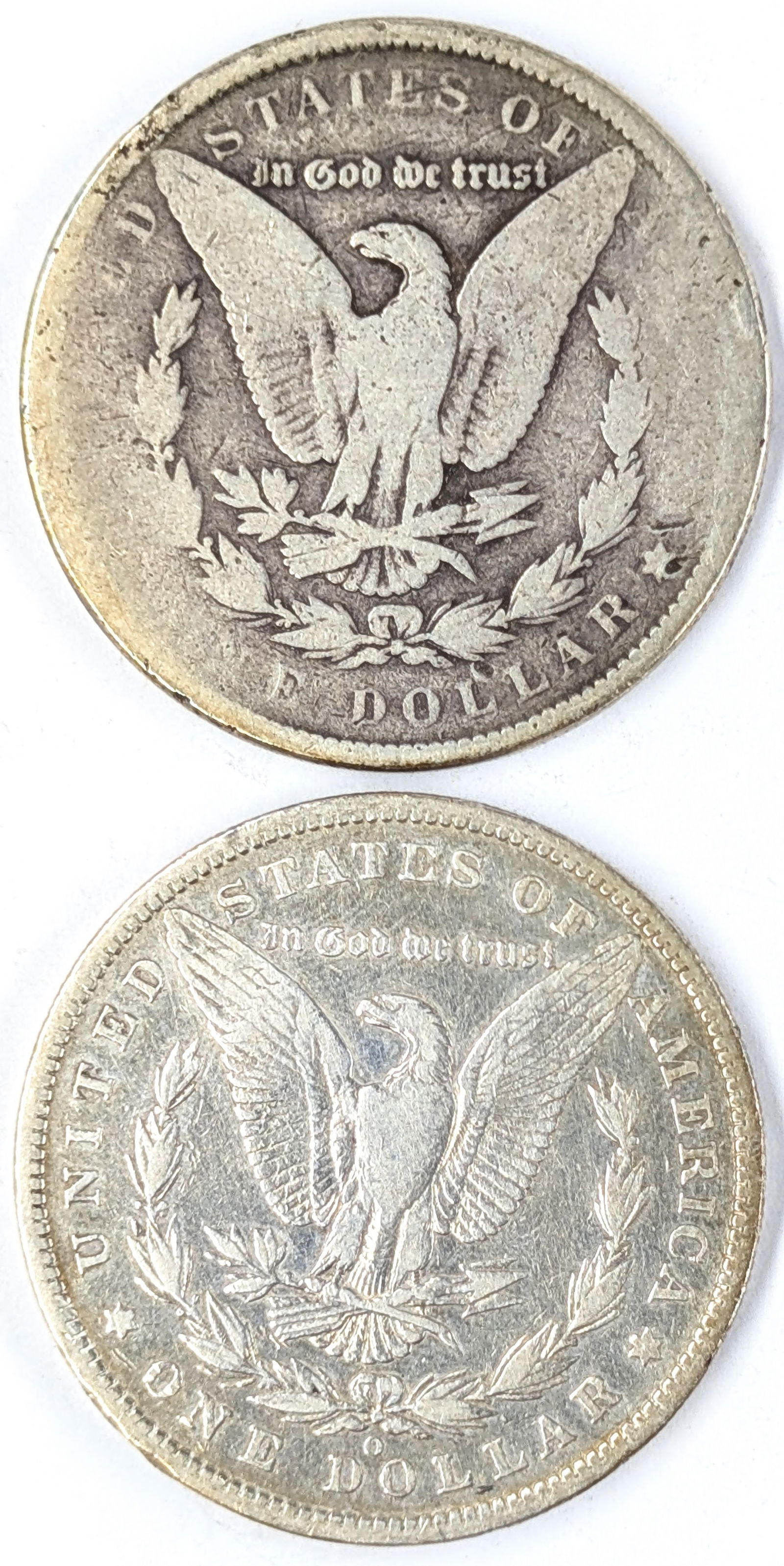 Lot of 2 Morgan Silver Dollars-1887 P&O - 2