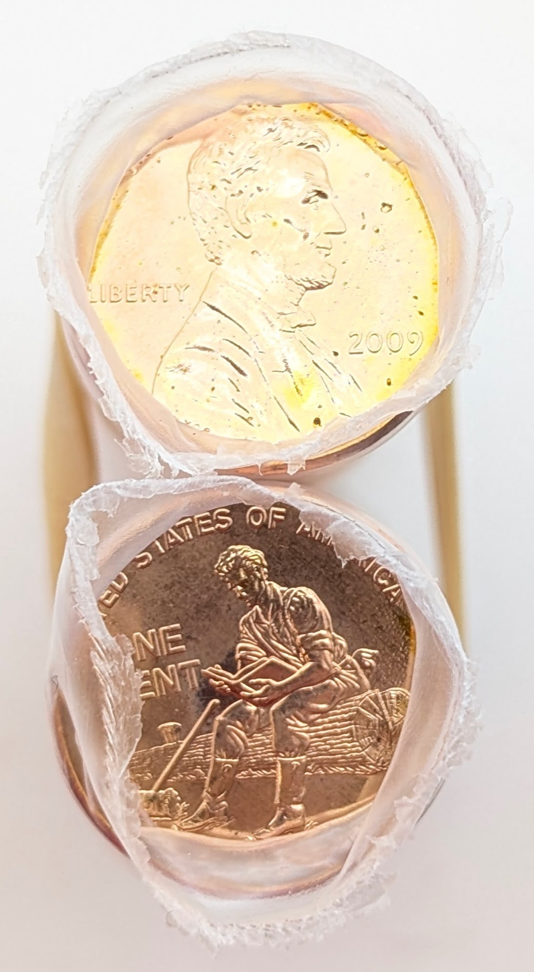 Lot of 2 Uncirculated Rolls of 50 (each) 2009 Lincoln Bicentennial Cents - The Formative Years - 2