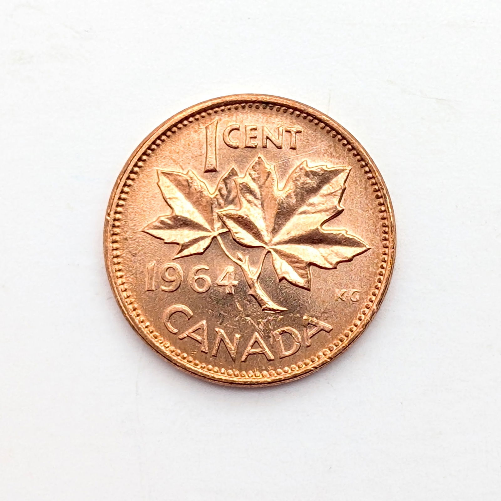 Tube of 50 1964 Uncirculated Canadian 1 Cents - 3