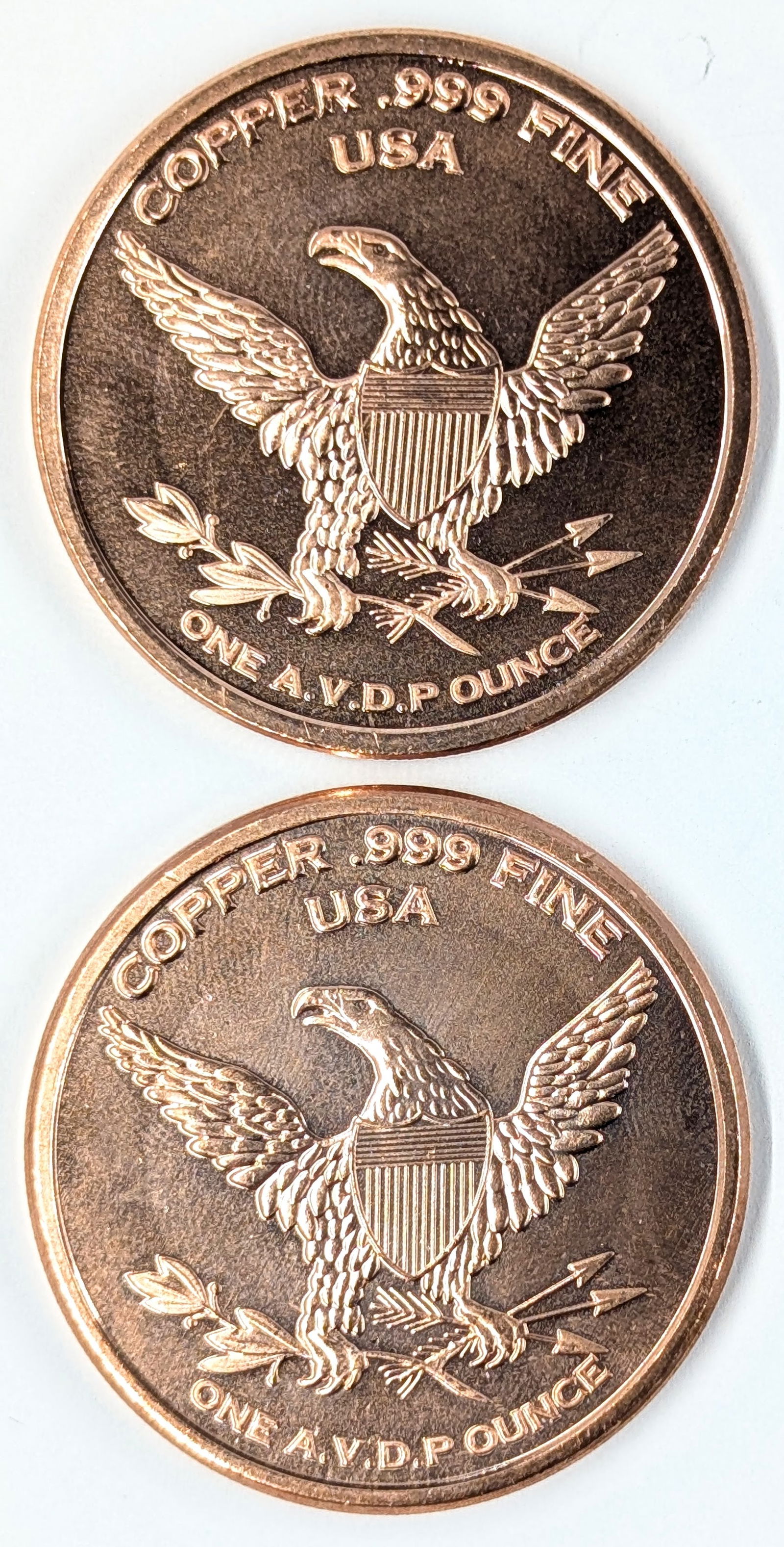 Lot of 2 1 Ounce Fine .999 Copper Round- African Wildlife - 2