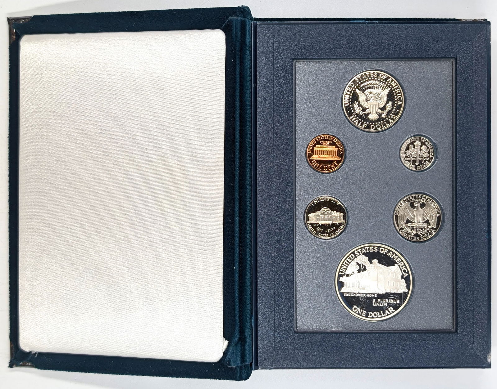 1990 US Mint Prestige Set- With Eisenhower Silver Dollar - 2