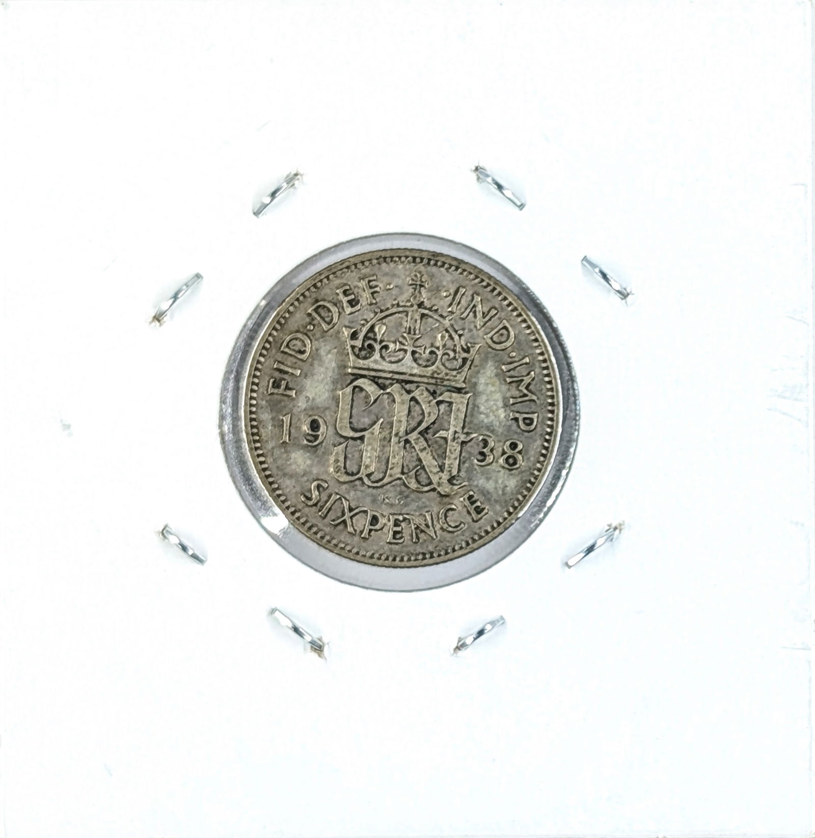 1938 Silver 6 Pence- Great Britain - 2