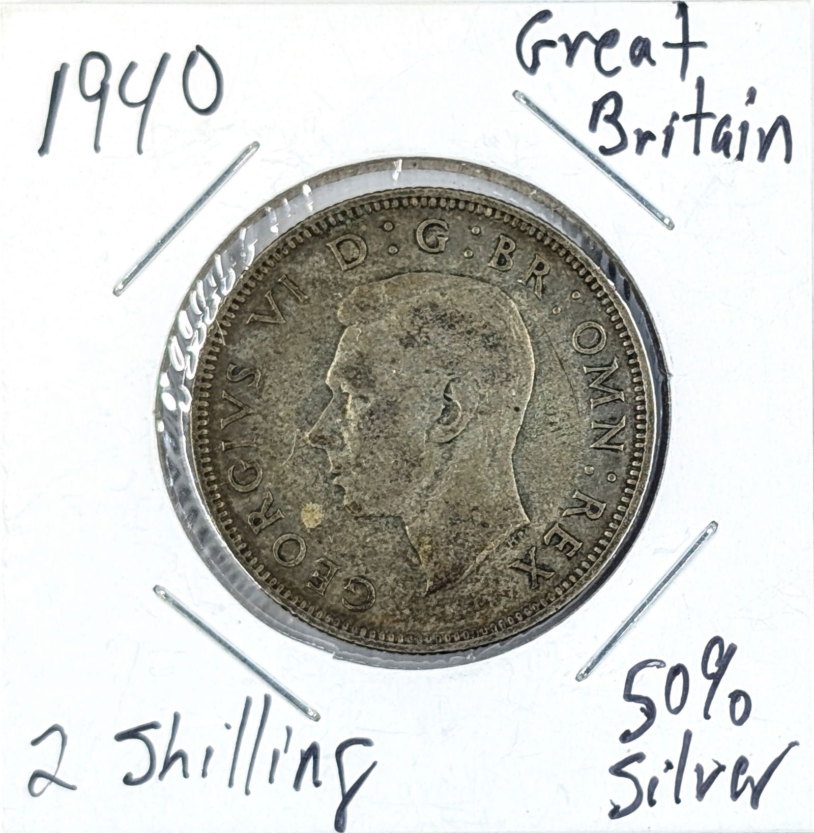 1940 Silver 2 Shilling- Great Britain (1 of 2)