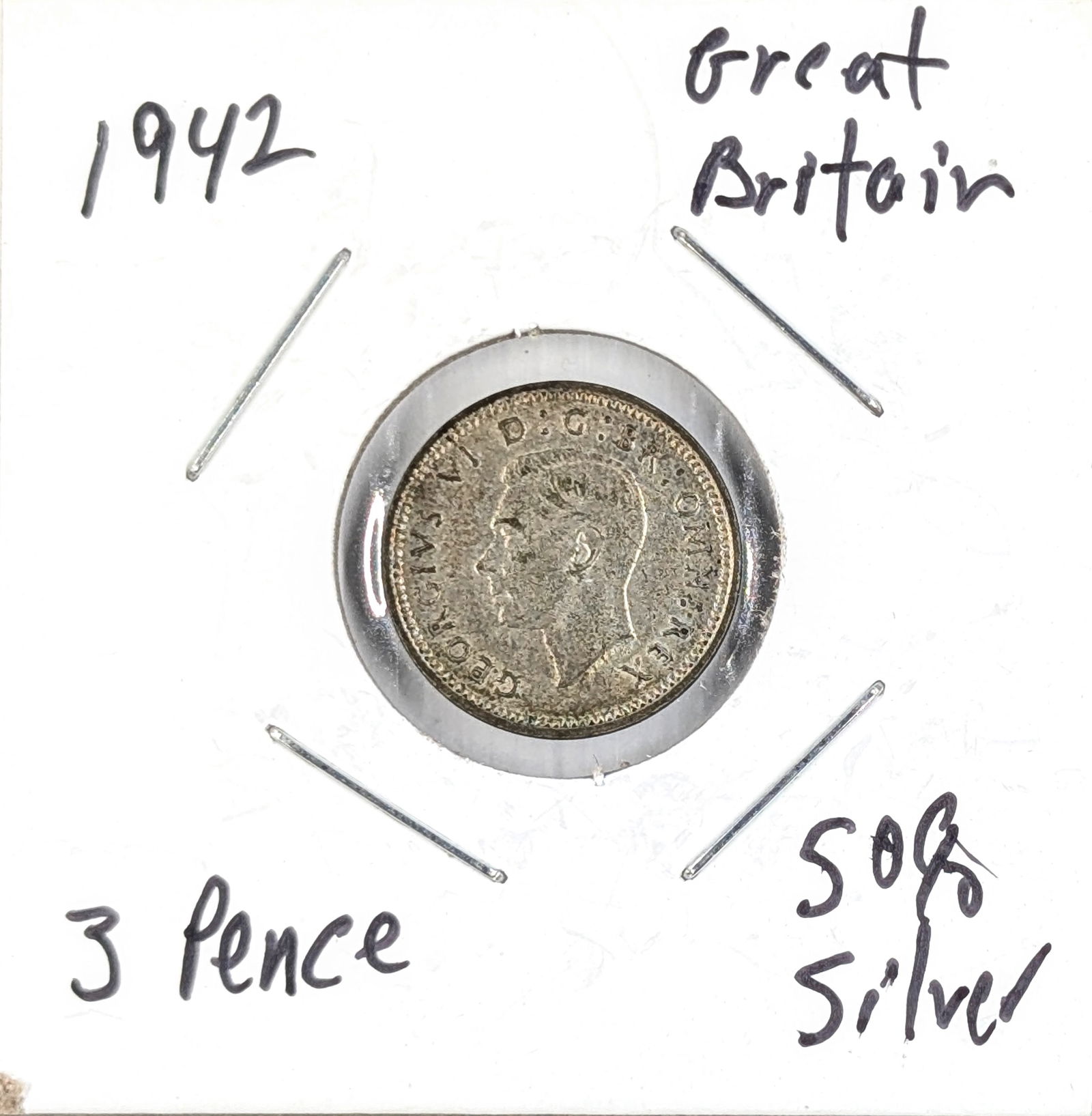 1942 Silver 3 Pence- Great Britain (1 of 2)