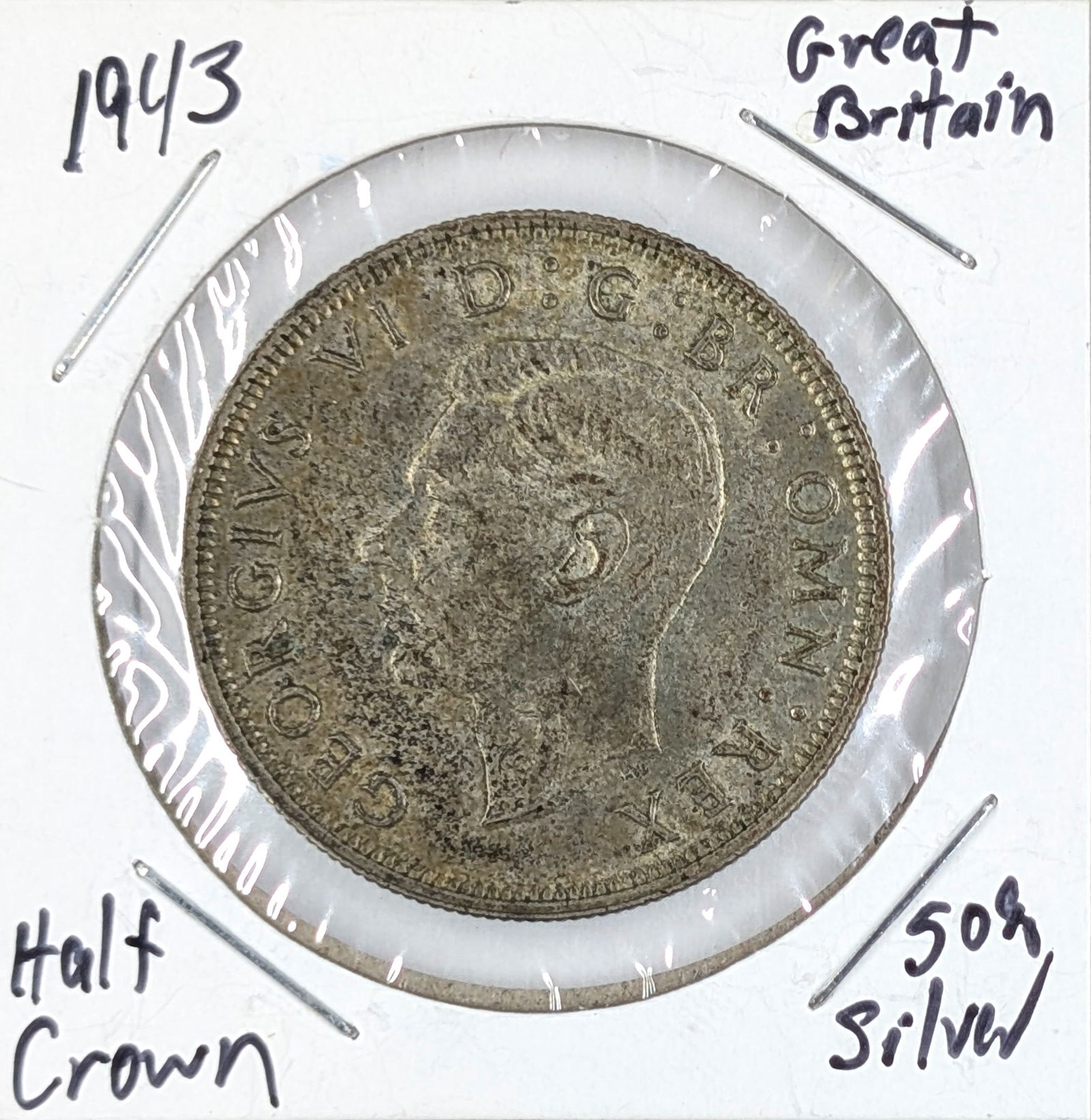 1943 Silver Half Crown- Great Britain (1 of 2)