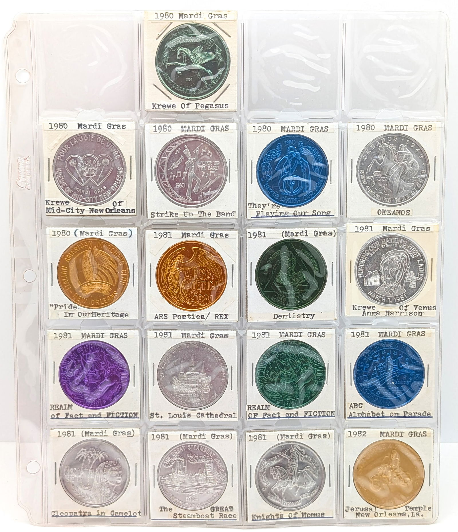 Lot of 17 Mardi Gras New Orleans Tokens (1 of 2)