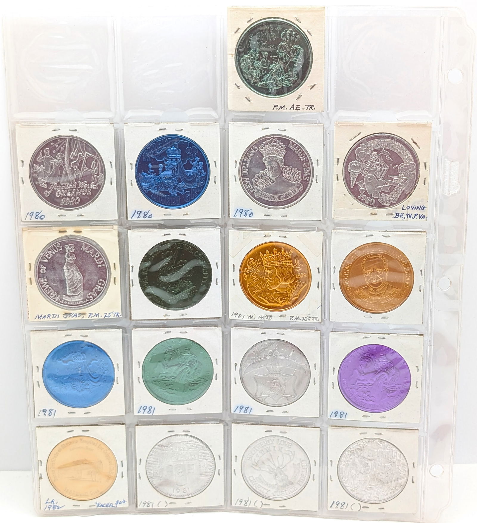 Lot of 17 Mardi Gras New Orleans Tokens - 2