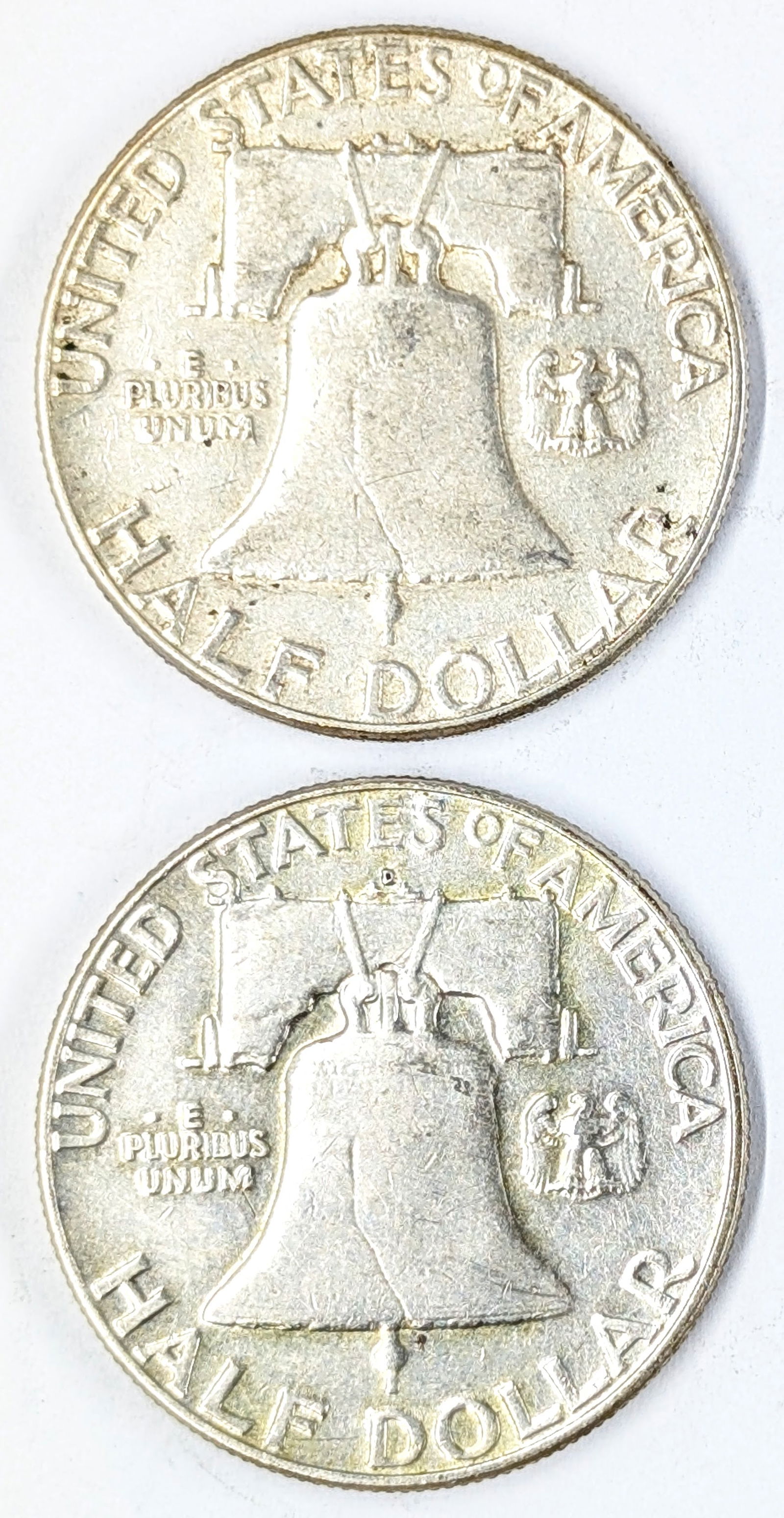 Lot of 2 Silver Franklin Half Dollars- 1963 P&D - 2