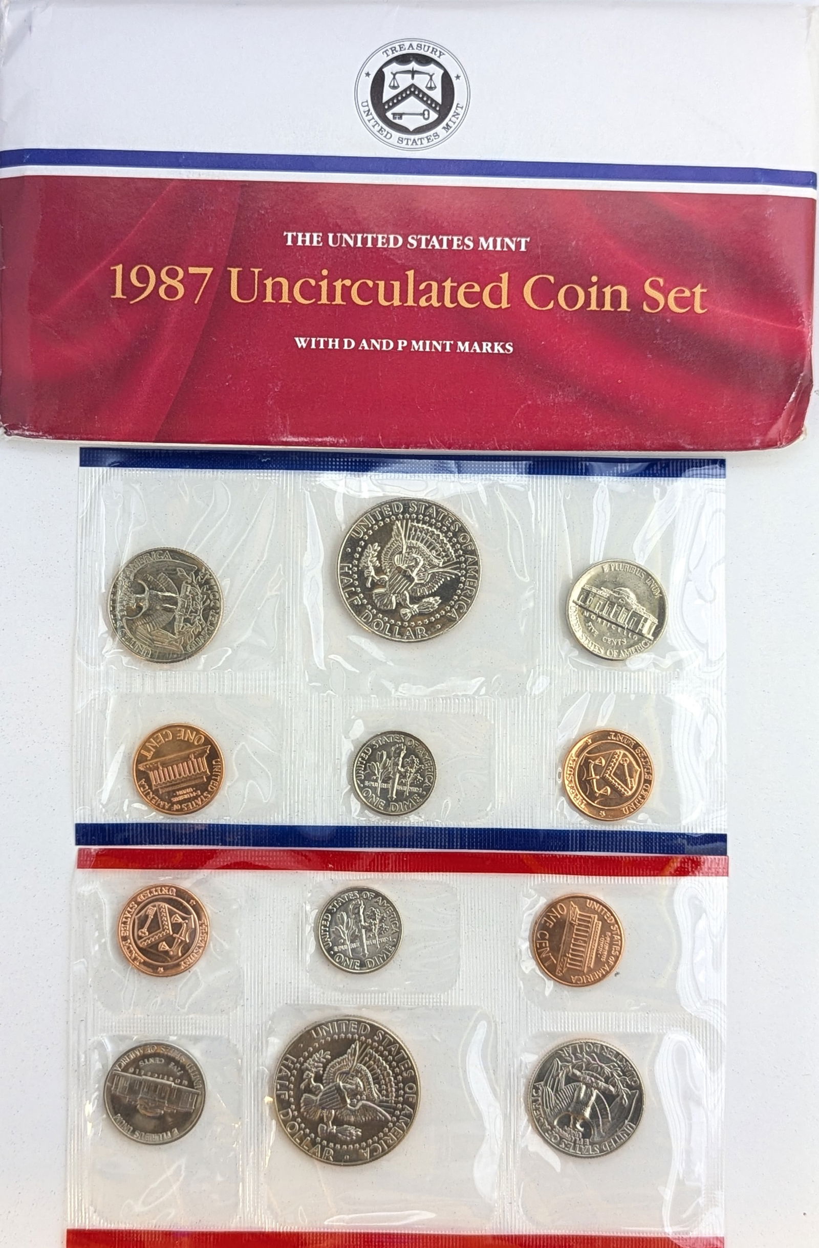1987 US Mint Uncirculated Coin Set - 2