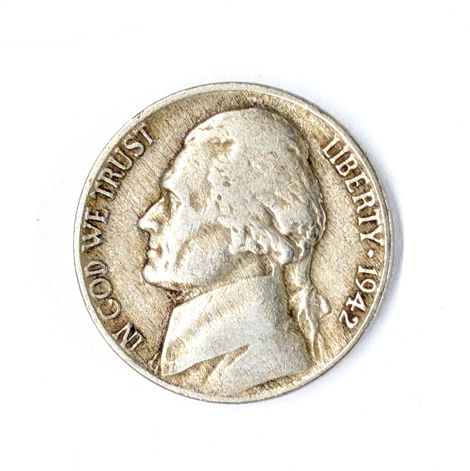1942 Silver War Nickel - 35% Silver (1 of 2)