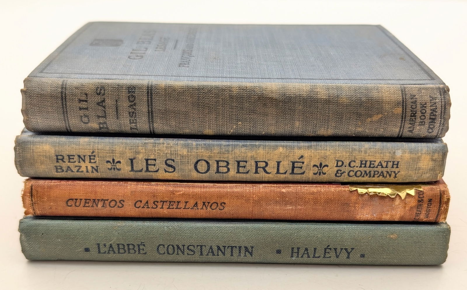 Lot of 4 Vintage Books- Halevy's L'Abbe Constantin, Rene Bazin Les Oberle, ect (1 of 2)