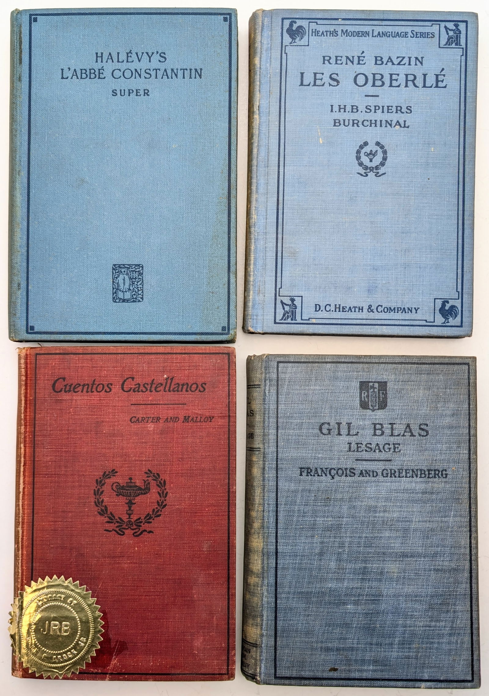 Lot of 4 Vintage Books- Halevy's L'Abbe Constantin, Rene Bazin Les Oberle, ect - 2