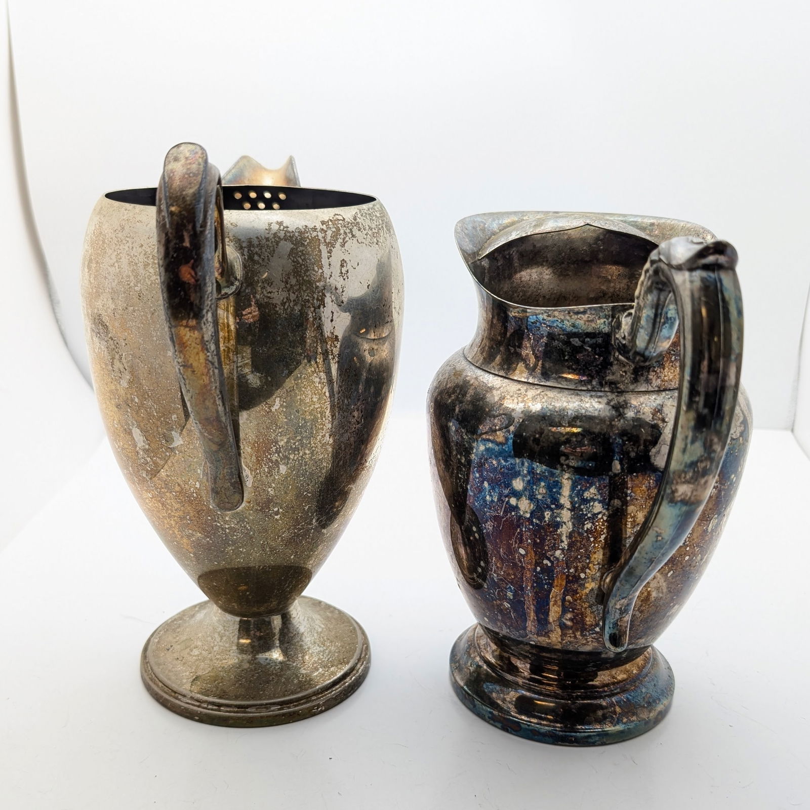 Lot of 2 Vintage Pitchers- Gotham Silver On Copper, Silverplate - 2