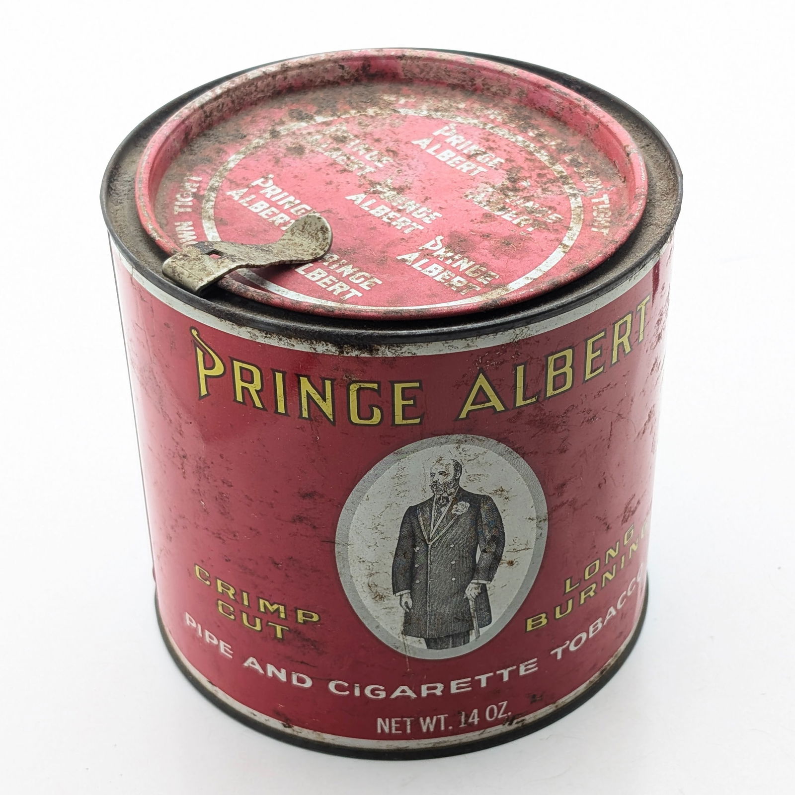 Vintage Prince Albert Crimp Cut Pipe and Cigarette Tobacco Tin: _