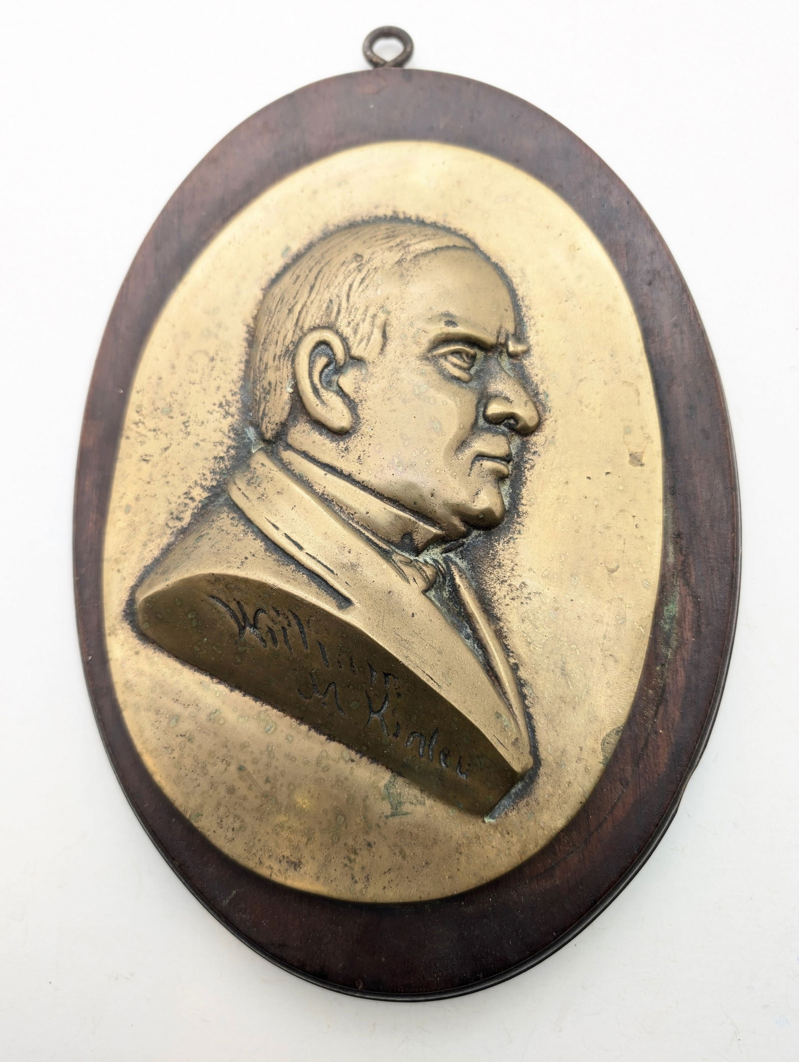Vintage Brass William McKinley Plaque - 2