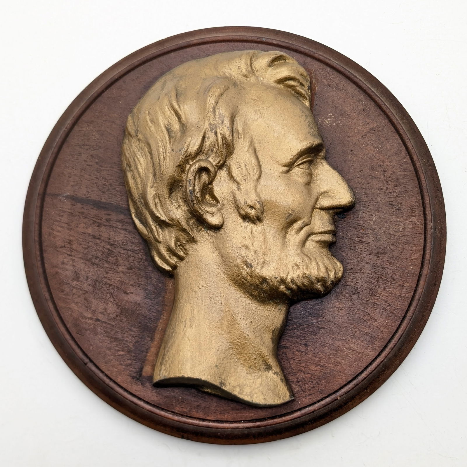 Vintage Bronze Abraham Lincoln Plaque (1 of 2)