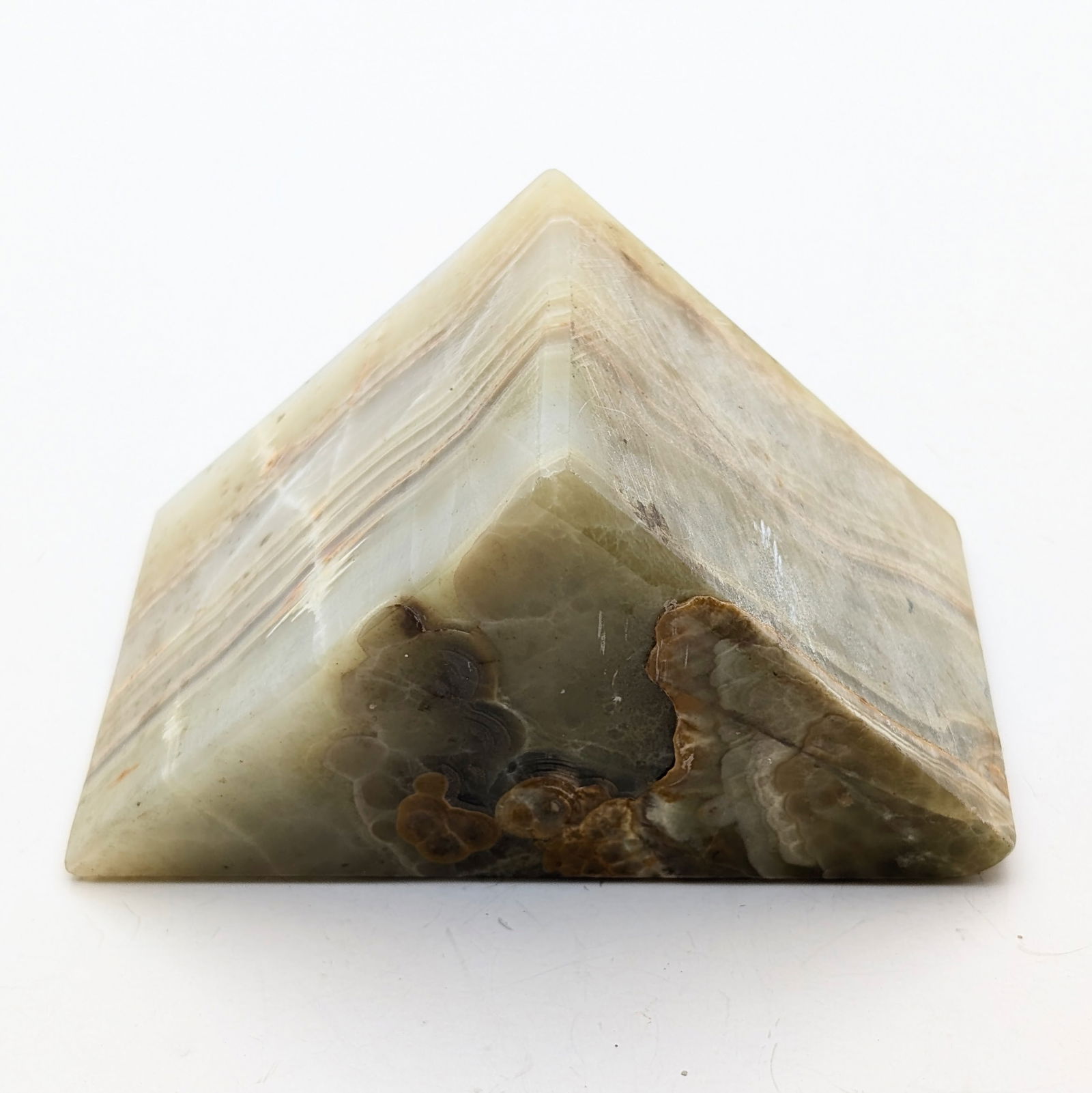 Vintage Marble Onyx Stone Pen Holder - 2