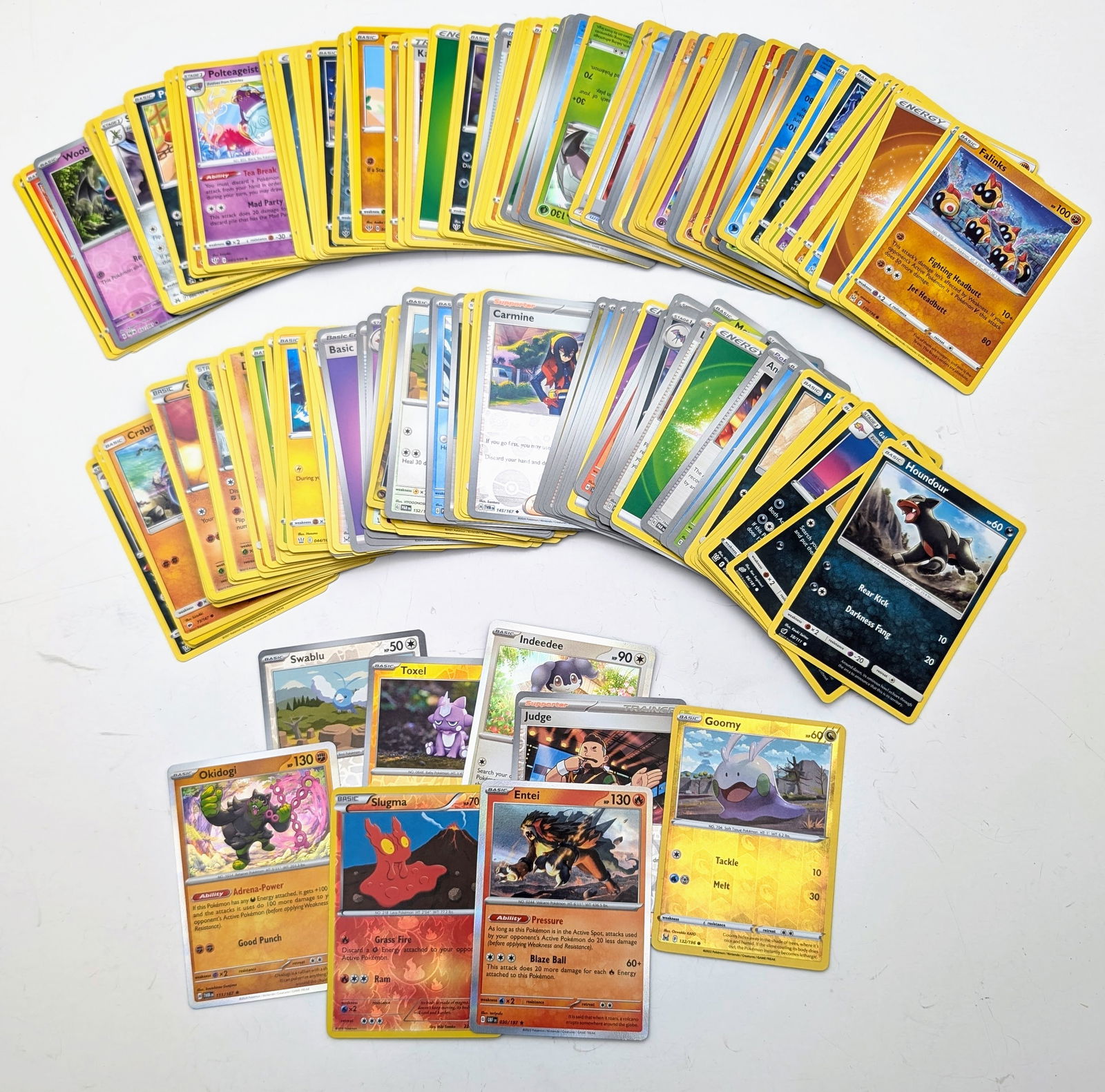 Large Lot of Pokemon Trading Cards- A mix from various sets and generations (1 of 3)