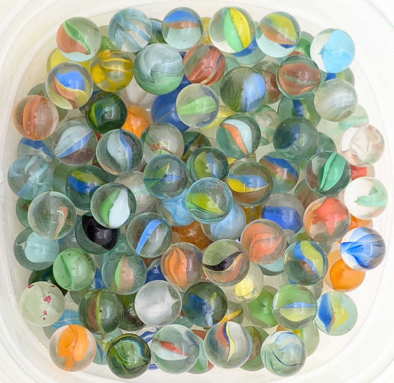 Collection of Vintage Marbles- Most are "Cats Eye" style (1 of 2)