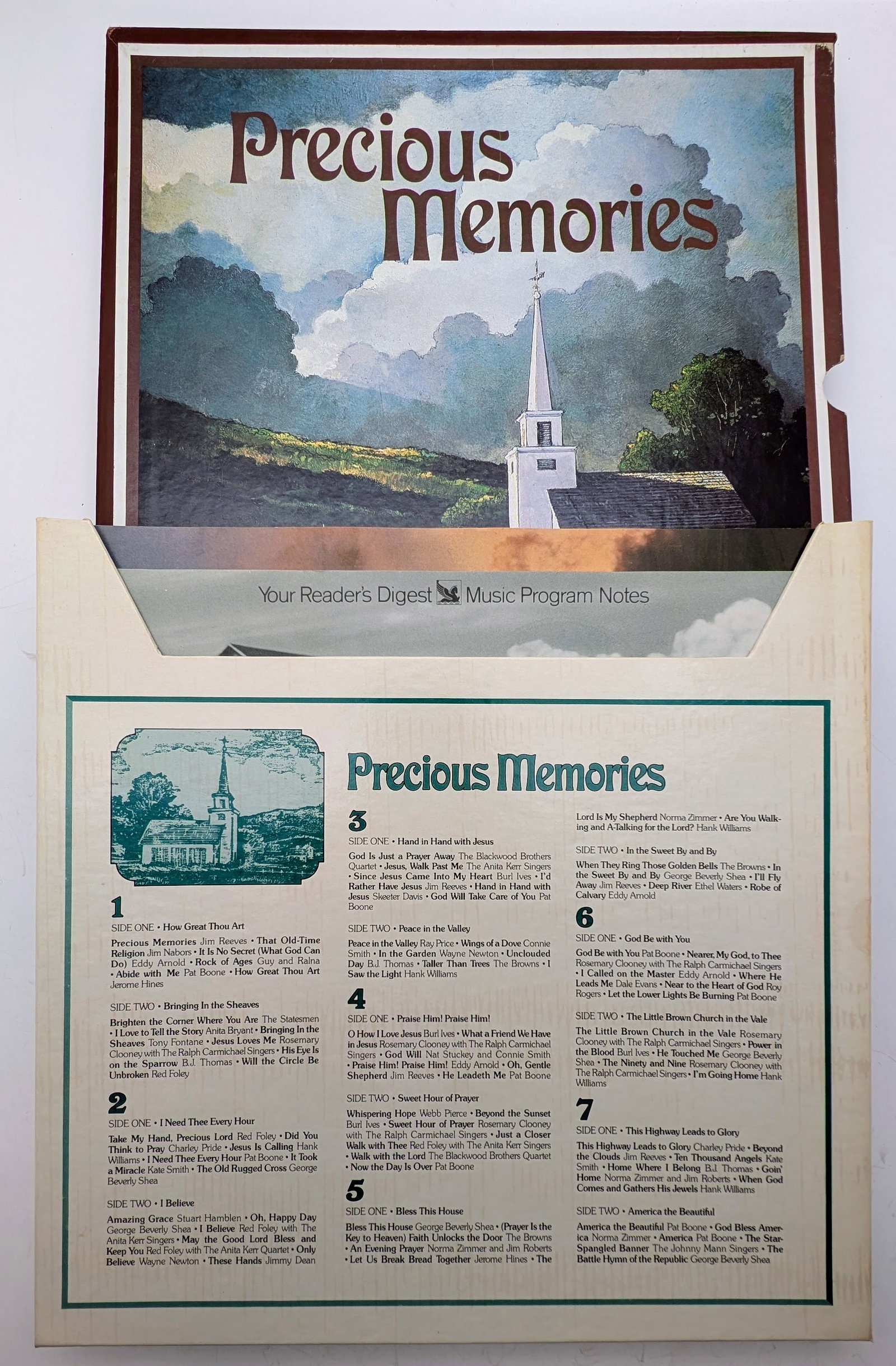 Precious Memories Record Album- Includes 7 Records: _ 